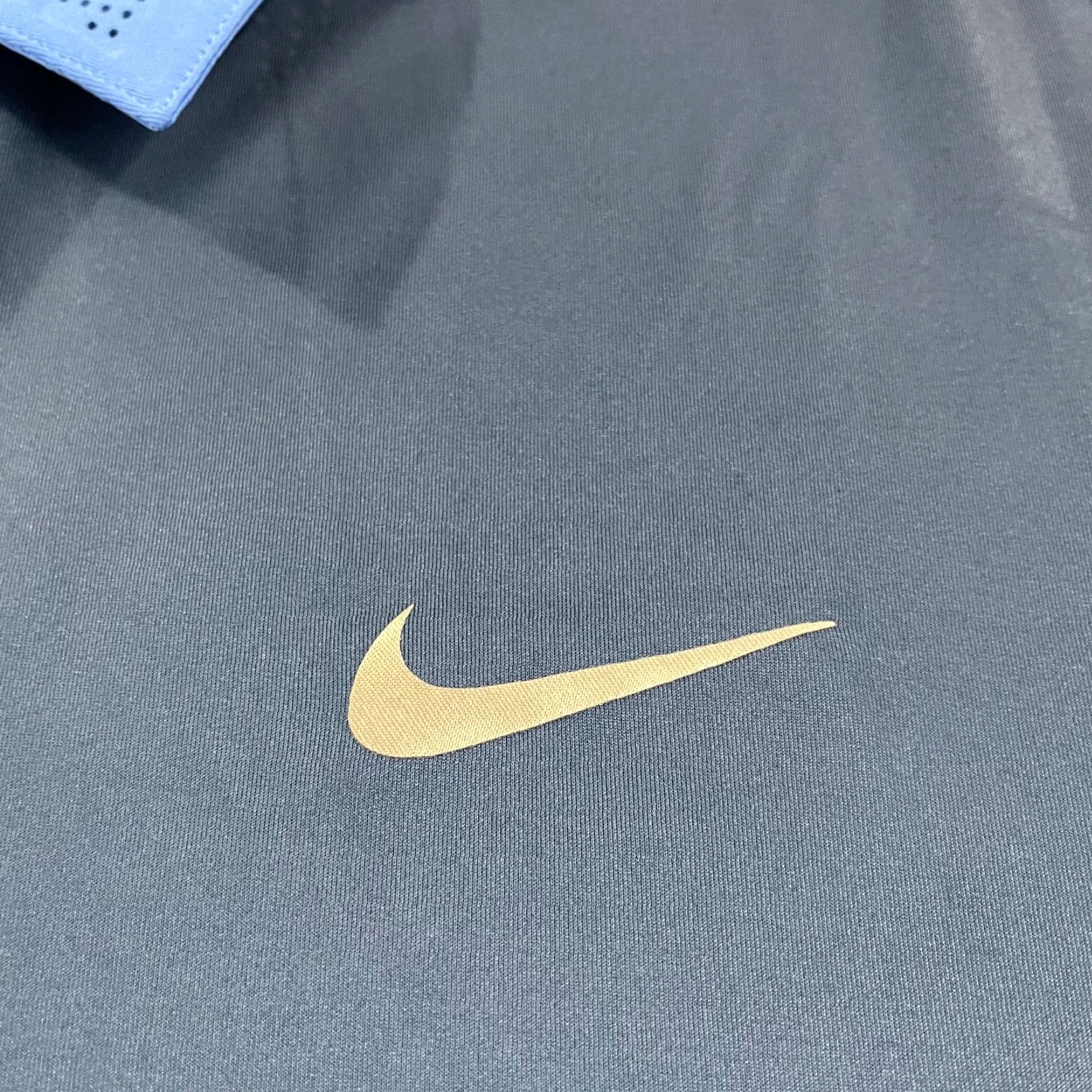 Nike Nike Tiger Woods Shirt Polo Blue Snap Collar Short Sleeve Dri-Fit Golf L Mens Size US L / EU 52-54 / 3 - 5 Thumbnail