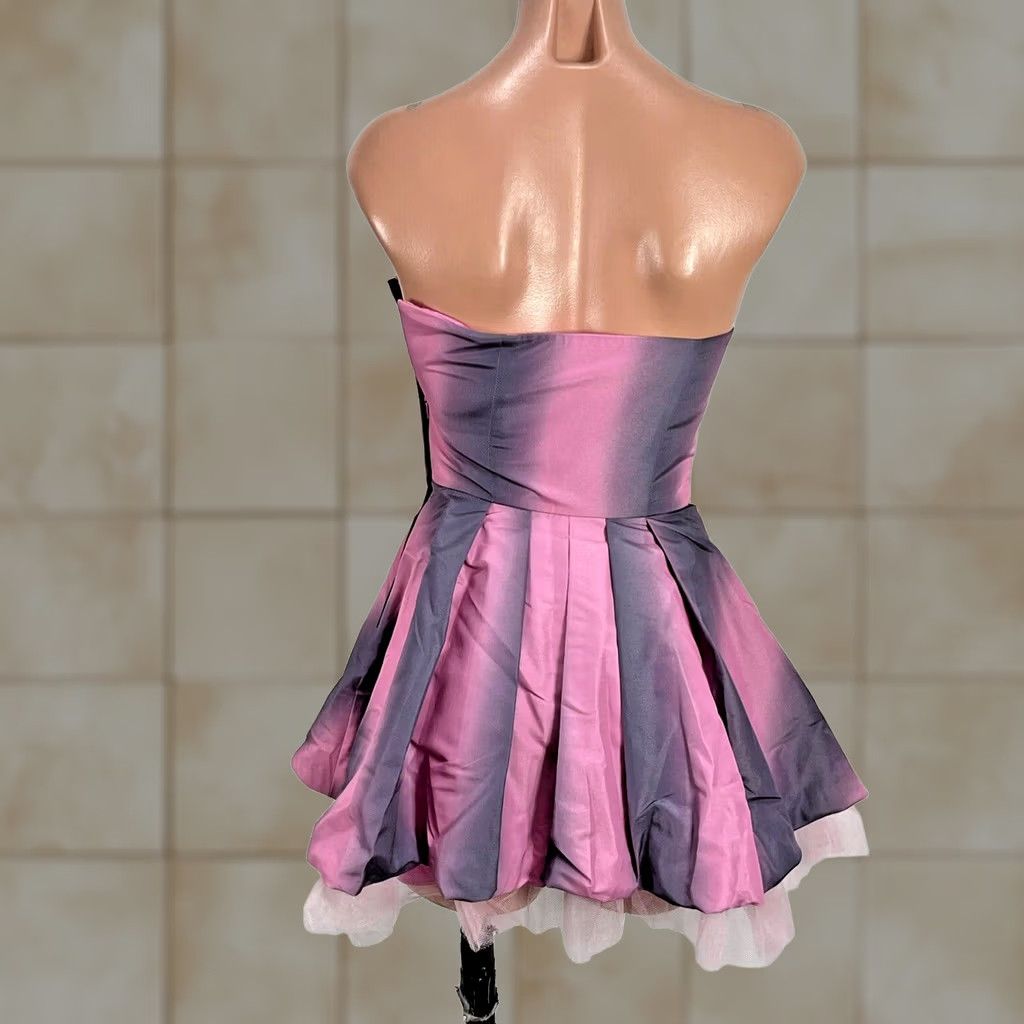 Betsey Johnson VINTAGE Betsey Johnson Dress Womens 0 Pink Purple Ombre Beaded Birthday Party Mini y2k Size XS / US 0-2 / IT 36-38 - 1 Thumbnail