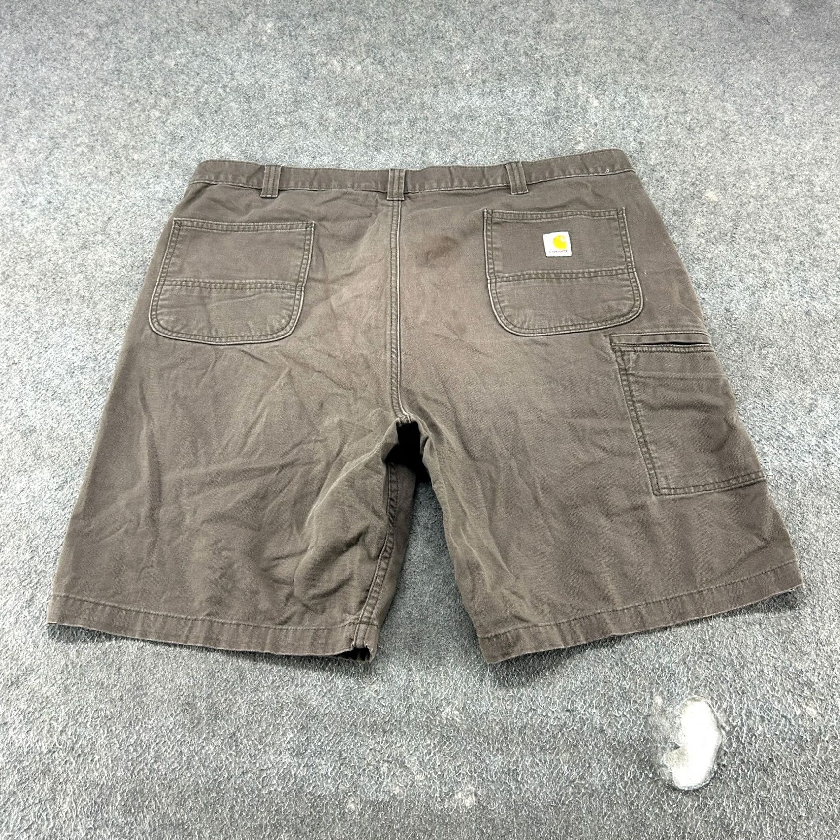 Carhartt Carhartt Shorts Mens 42 Brown Cargo Relaxed Canvas Stretch Workwear Casual 5-Pocket Inseam 10in Carhartt Logo Pockets Cotton Cotton Brown USA 90s? Size US 42 / EU 58 - 6 Thumbnail