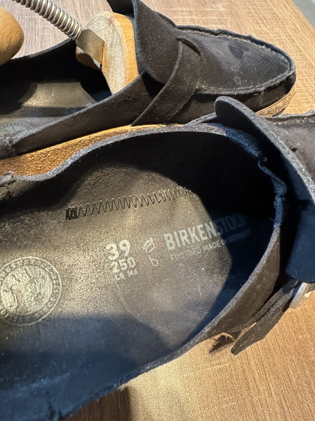 Birkenstock Birkenstock Buckley Clogs Womens Black Leather Size 8 39 Size US 8 / IT 38 - 8 Thumbnail