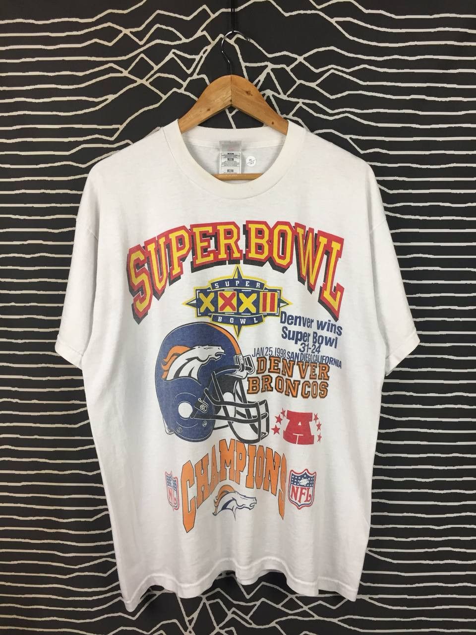 Vtg 1998 Denver Broncos Super Bowl XXXII Champions Tee