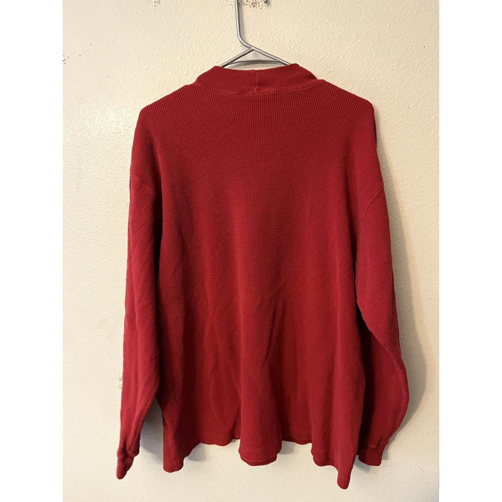 Eddie Bauer VTG Eddie Bauer Long Sleeve Mock Neck Top Red L Cotton USA Men Size US L / EU 52-54 / 3 - 3 Thumbnail