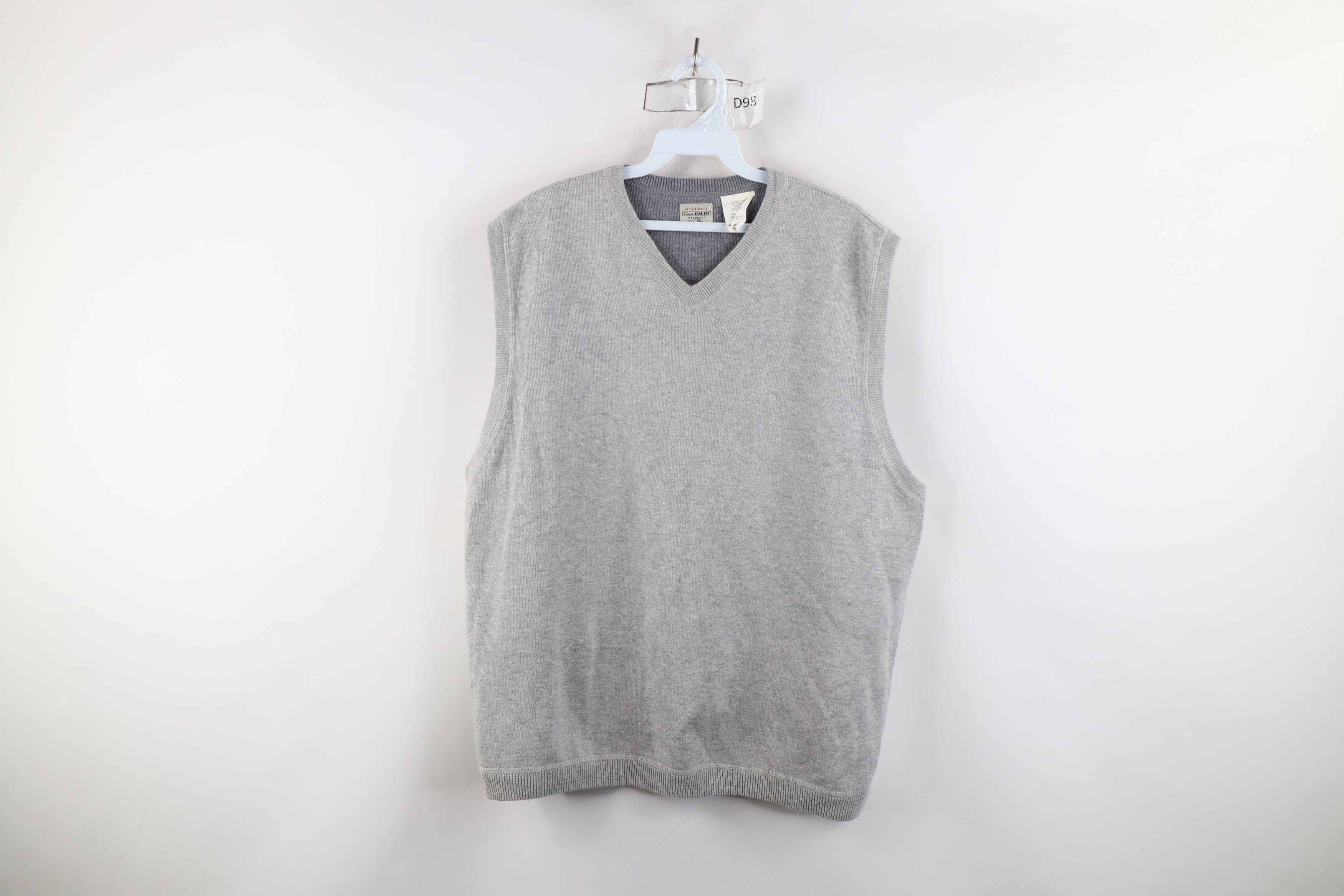 Eddie Bauer × Vintage Vintage Eddie Bauer Reversible Cotton Knit Sweater Vest Gray Size US XL / EU 56 / 4 - 1 Thumbnail