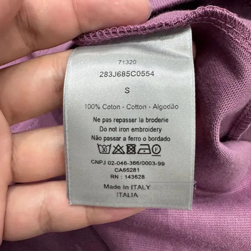 Dior Dior Men's Purple Logo Embroidered T-Shirt . Size US S / EU 44-46 / 1 - 4 Thumbnail