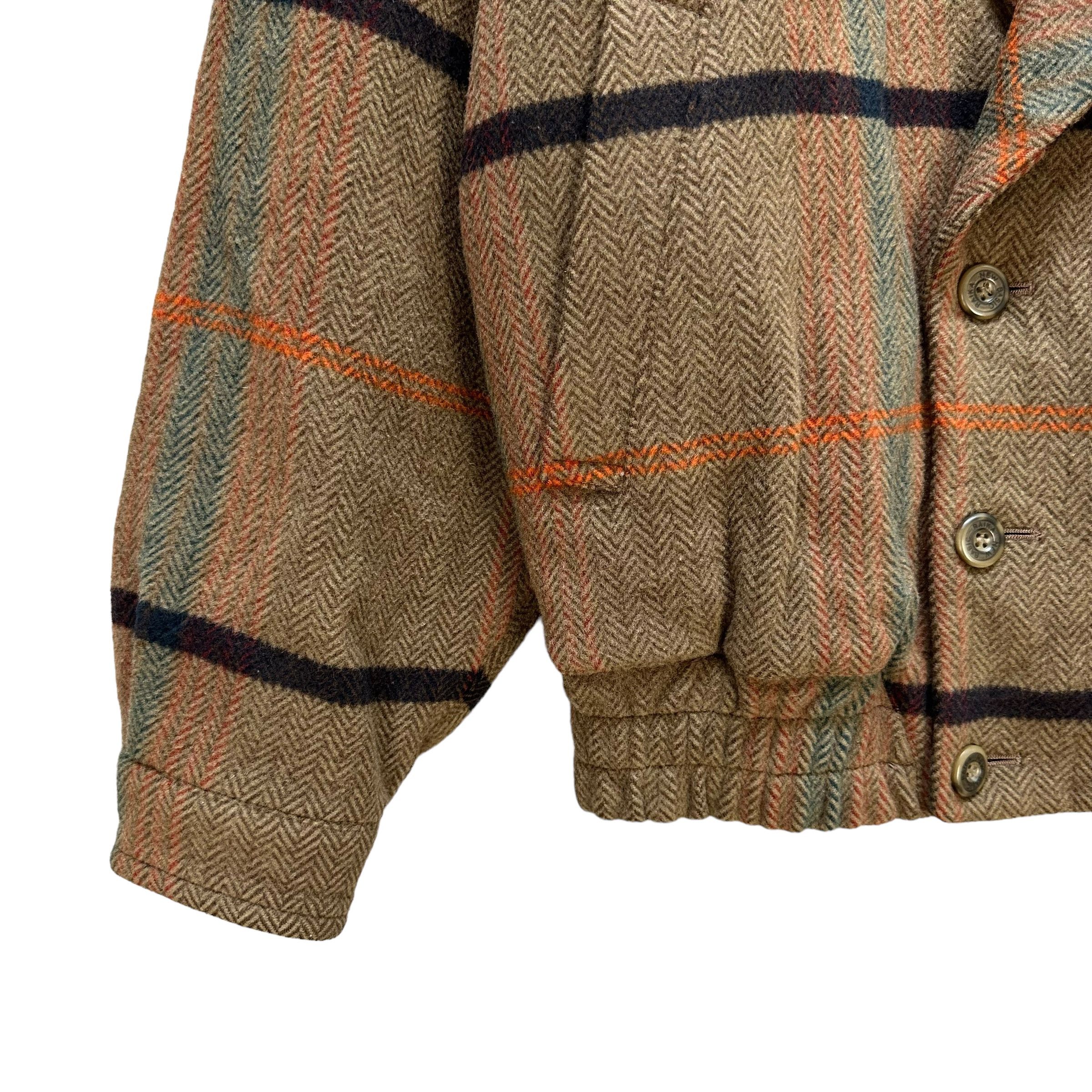 Japanese Brand 90's RAIKA Herringbone Double Breast Wool Jacket #A037-0851 Size US M / EU 48-50 / 2 - 4 Thumbnail