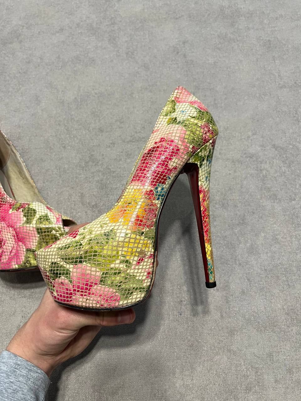 Christian Louboutin Christian Louboutin Flower High Pump Heels Women`s 37 Size US 7 / IT 37 - 4 Thumbnail