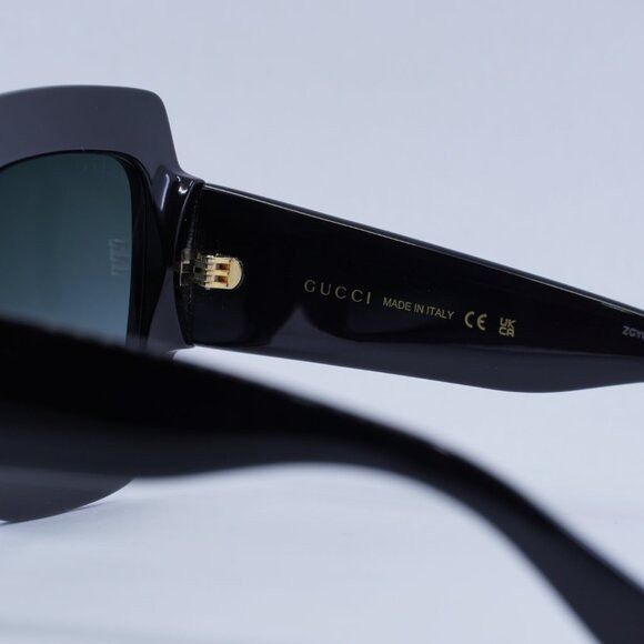 Gucci Gucci GG0053SN 001 Sunglasses Black Square Frame, Grey Size ONE SIZE - 11 Thumbnail