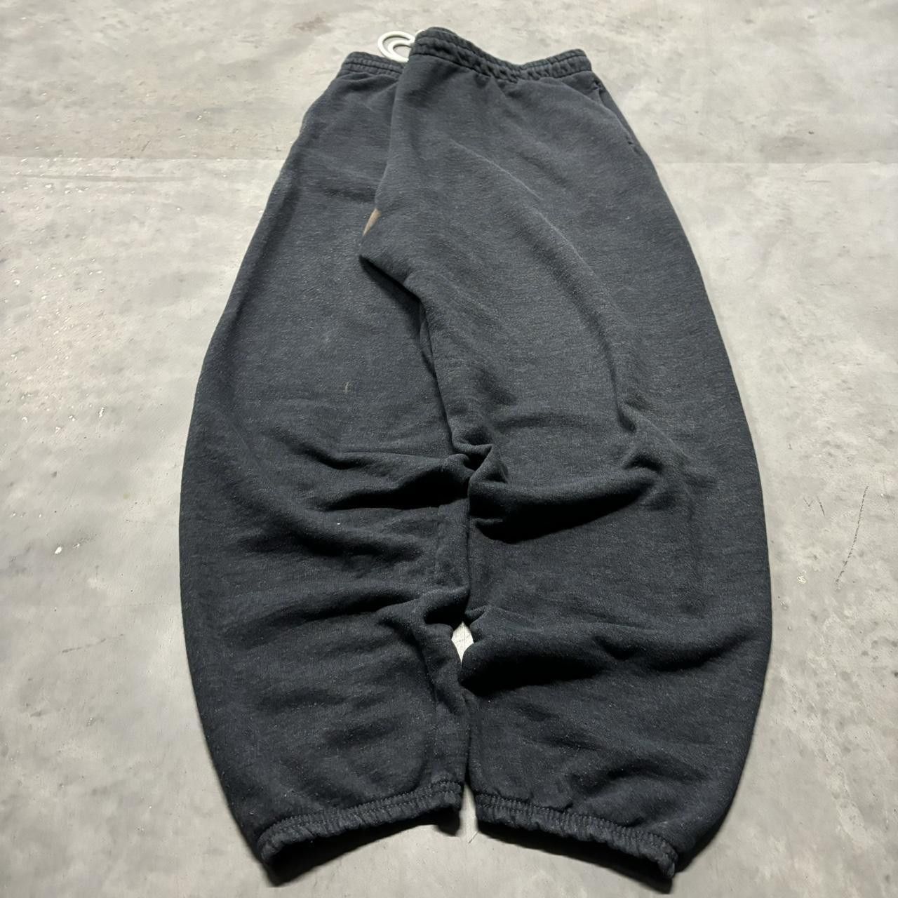 Japanese Brand × Vintage Crazy Vintage Y2K/2000s Baggy Dark Grey Skater Essential Sweatpants! Size US 36 / EU 52 - 3 Thumbnail