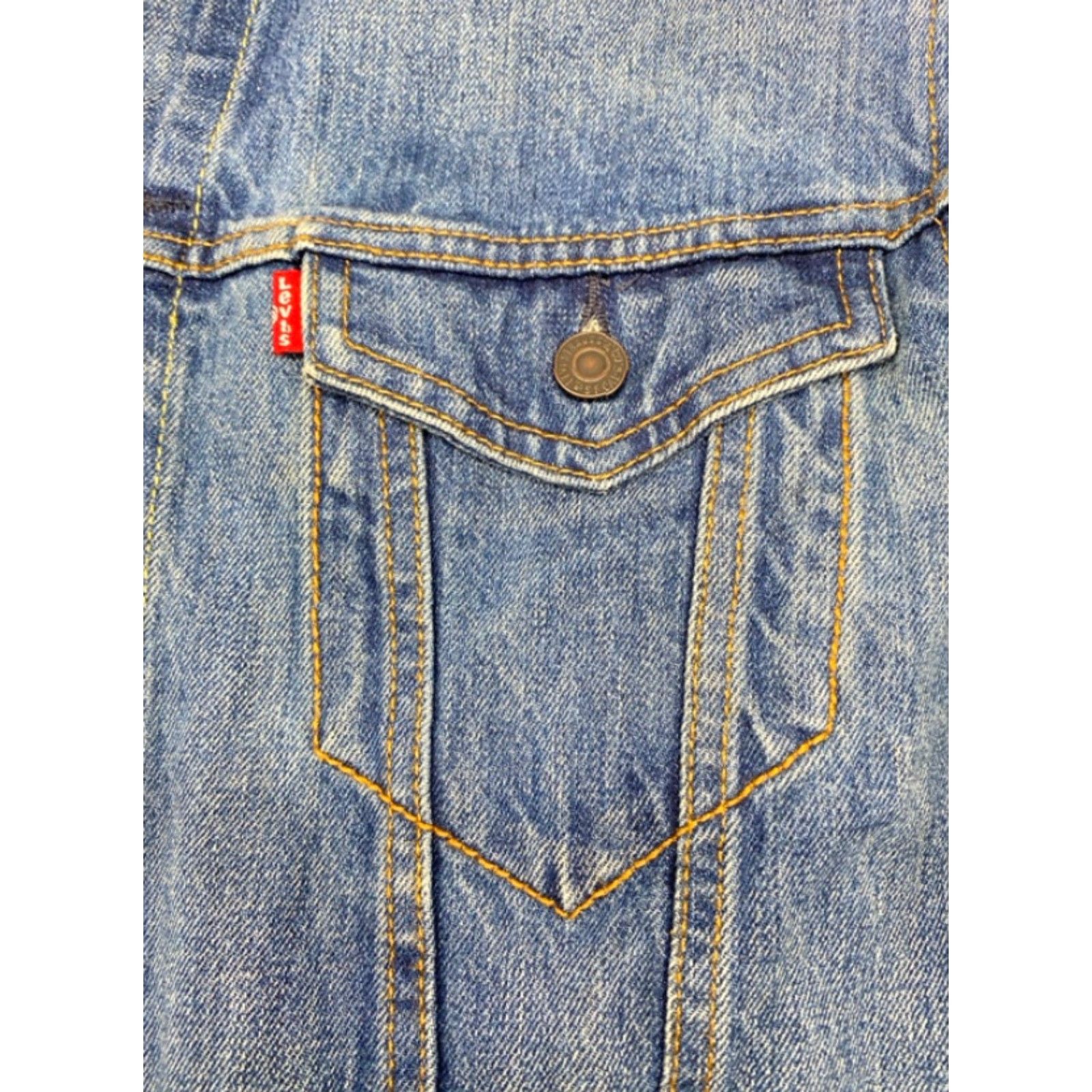 Levi's Levi's 72333 Mens 2XL Blue Denim 100% Cotton Trucker Jacket 4883 Size US XXL / EU 58 / 5 - 4 Thumbnail