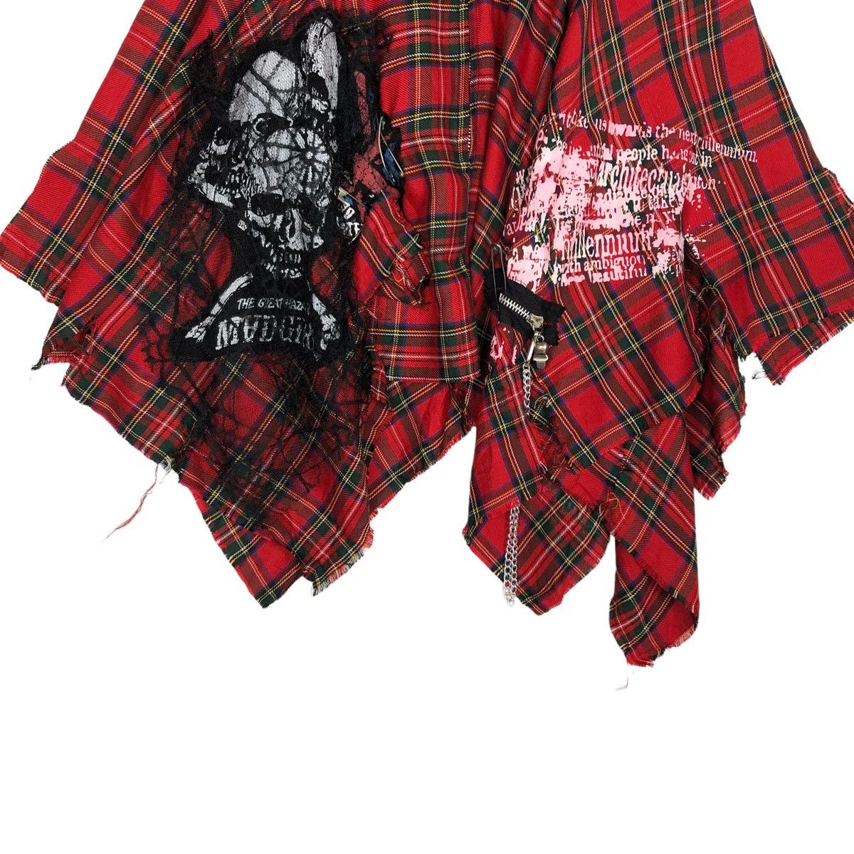 Japanese Brand 🔥Rare Punk Design Bondage Style Skirt Tartan Design Size 25" / US 0 / IT 36 - 4 Thumbnail