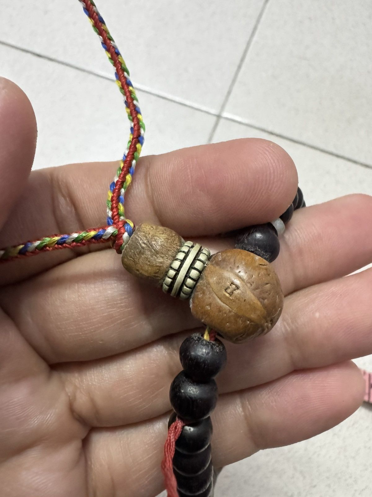 Jewelry TIBET ROSEWOOD BEADS NECKLACE STERLING SILVER HARDWARE Size ONE SIZE - 7 Thumbnail