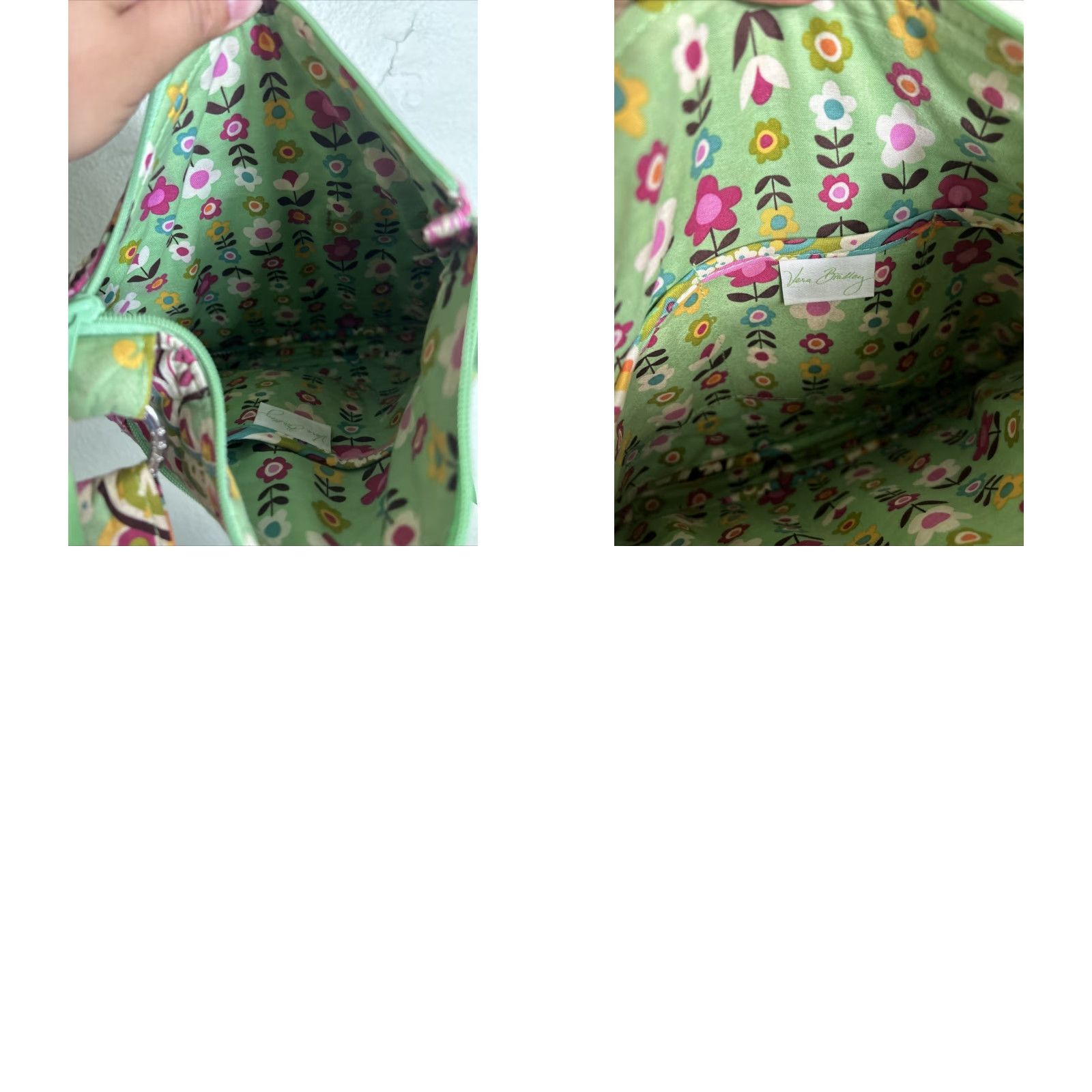 Vera Bradley Vera Bradley Tutti Frutti Shoulder Bag Tote Purse Quilted Multicolor Green Paisley Medium Women Adjustable Strap Pockets Magnetic Closure Size ONE SIZE - 9 Thumbnail