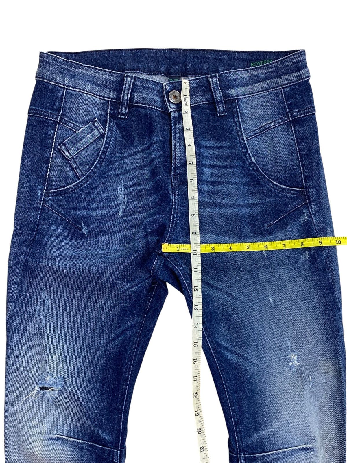 Japanese Brand Japanese Boyfriend Blue Wash Style Jeans Size US 31 - 10 Thumbnail