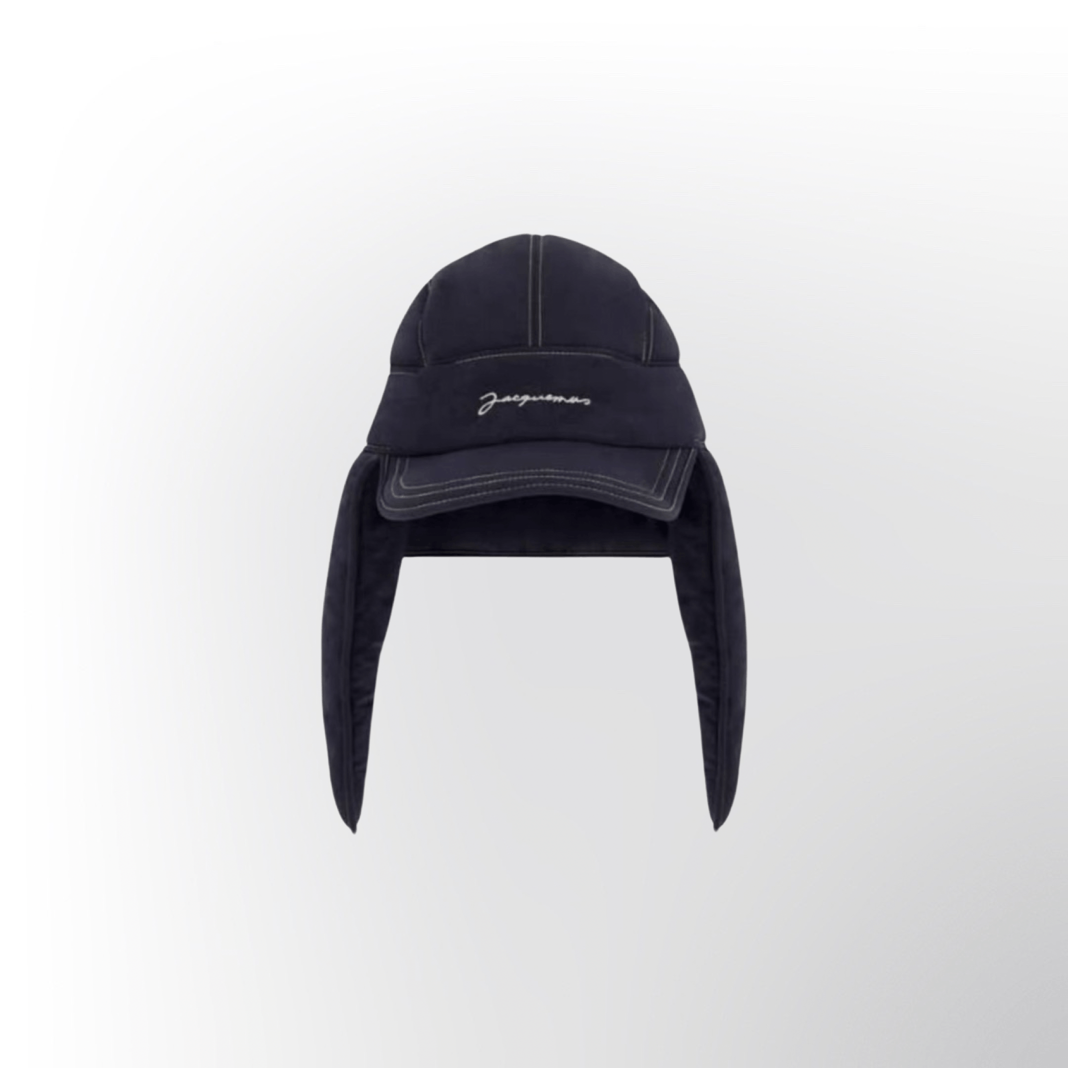 image of Jacquemus Balaclava Hat Beanie Flat Cap in Black, Men's