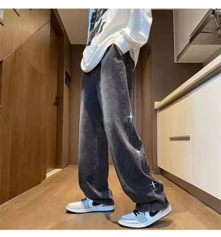 Japanese Brand × Vintage gradient jeans with embroidered stars. Size US 34 / EU 50 - 5 Thumbnail
