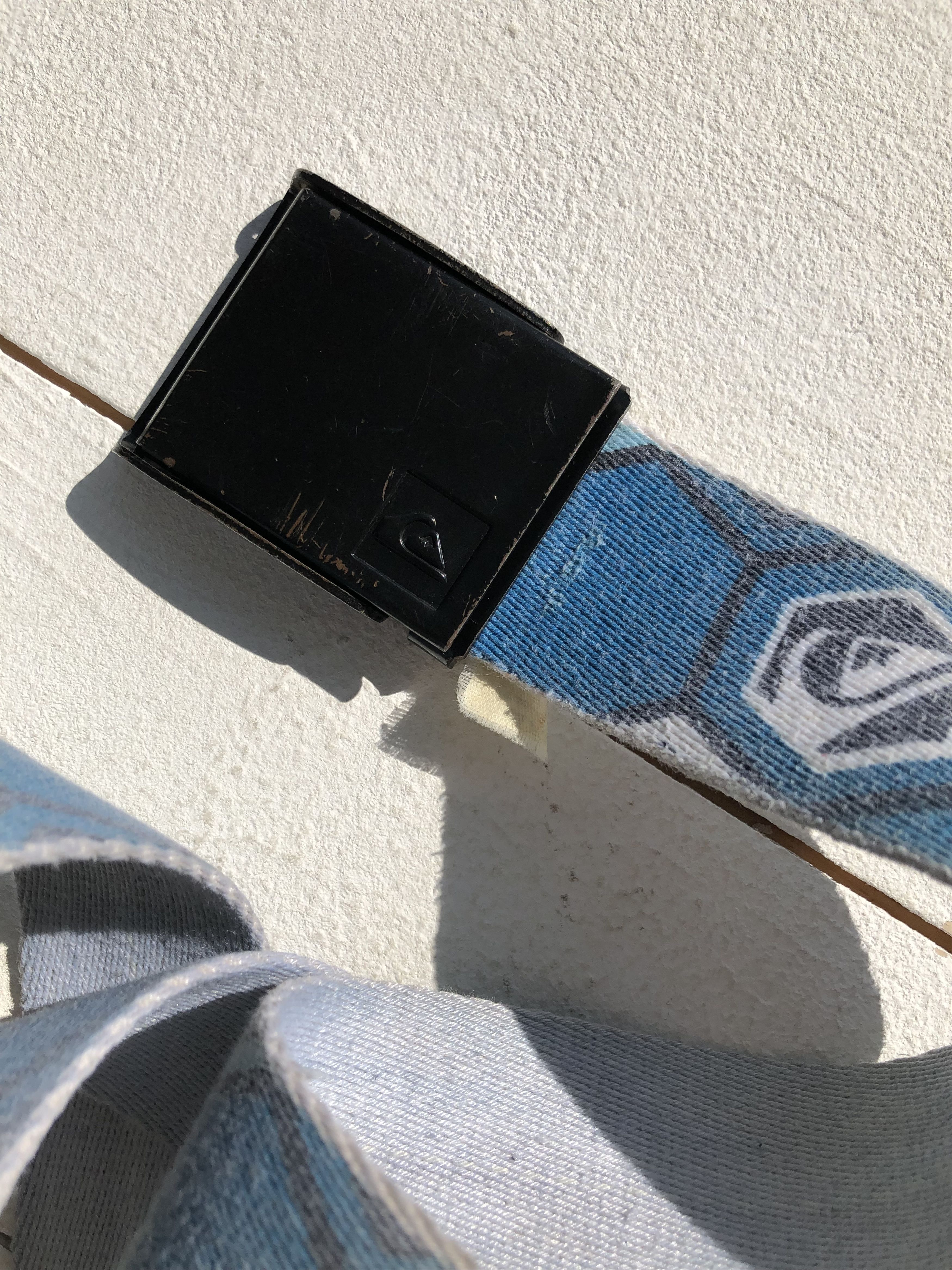 Billabong × Quiksilver × Rip Curl 90s Quicksilver Blue Monogram Y2k Belt Adult Rare Size ONE SIZE - 4 Thumbnail
