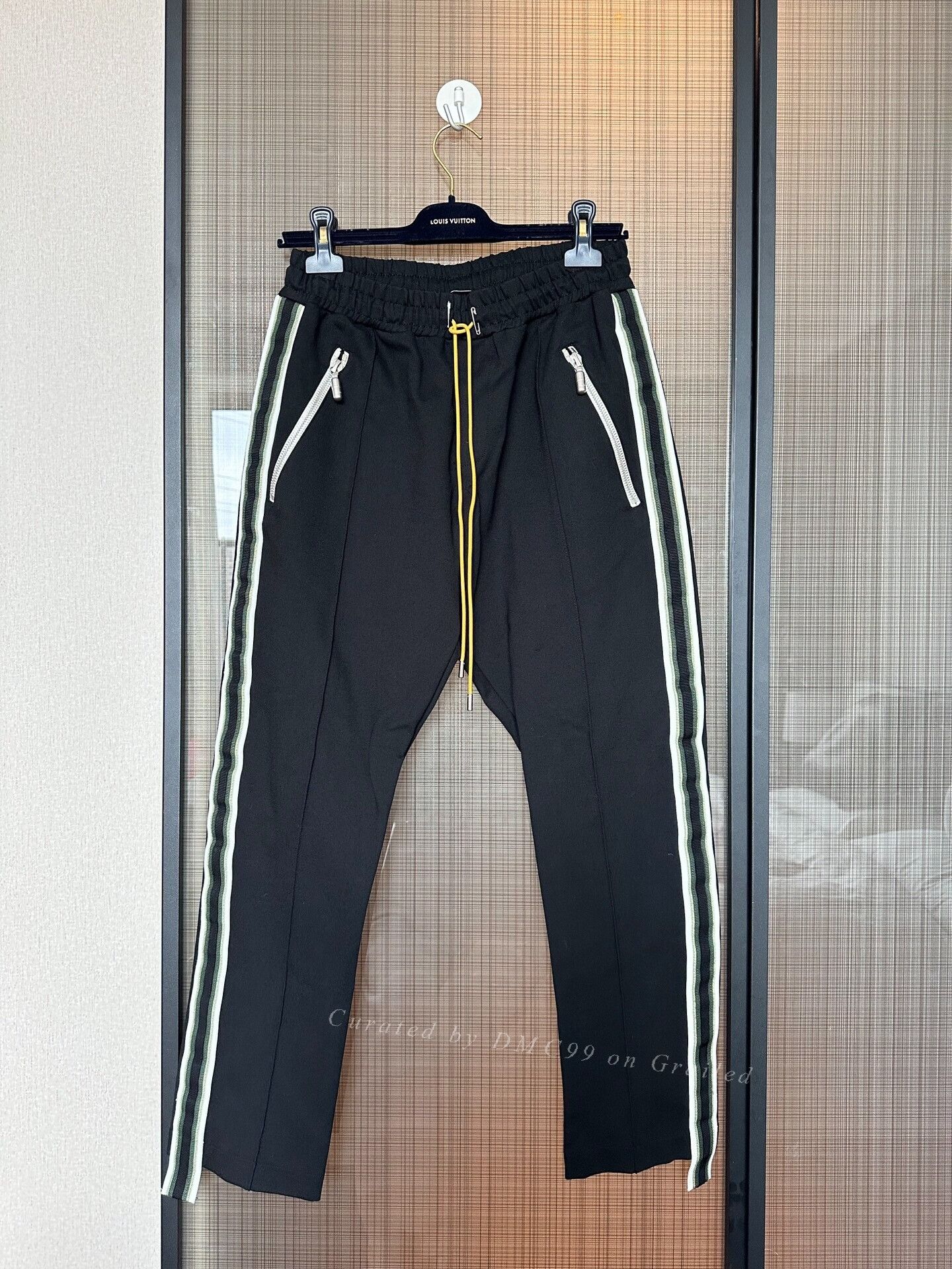 Rhude RHUDE Green Stripe Men's Trackpants Size US 34 / EU 50 - 1 Thumbnail