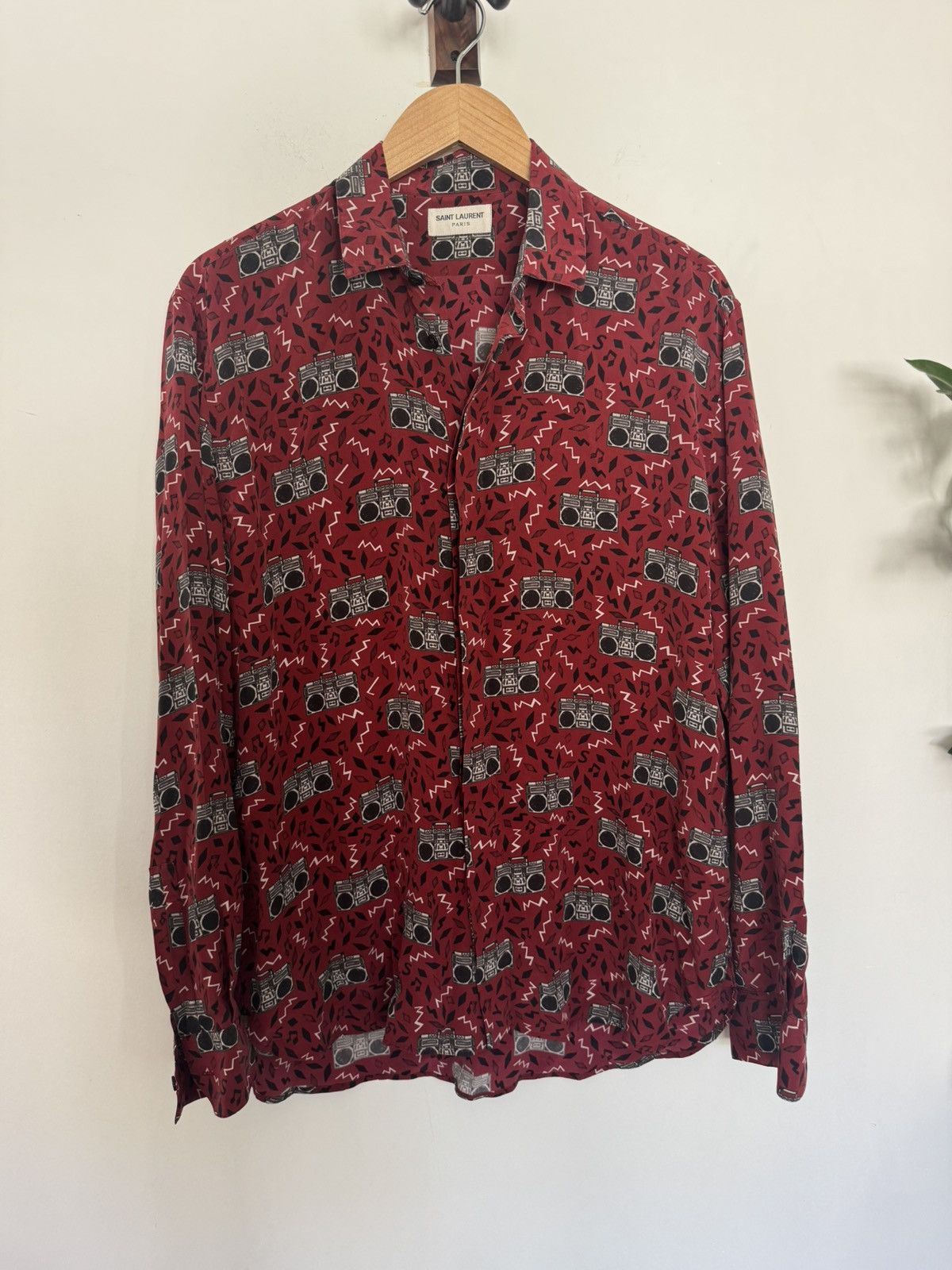 Saint Laurent Paris Silk Boombox shirt Size US M / EU 48-50 / 2 - 1 Thumbnail
