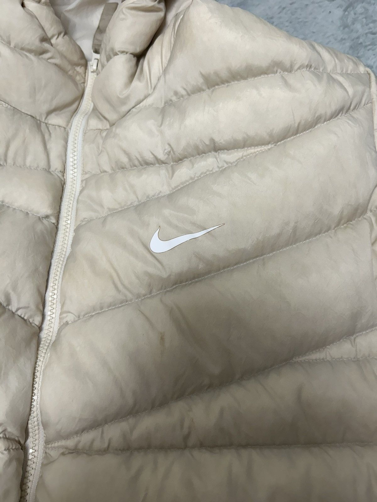 Nike Cream Nike Windbreaker Size US XL / EU 56 / 4 - 2 Thumbnail