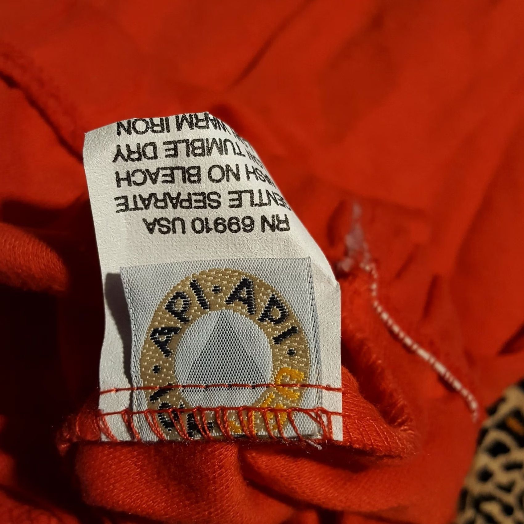 Vintage VTG 80s API Red Stretch Women's Size L Strap Riding Athletic Leggings Shirt? Size 36" / US 14 / IT 50 - 6 Thumbnail