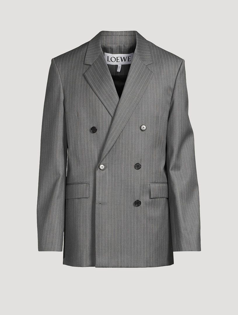 $3.4K VALUE Wool Stripped Blazer
