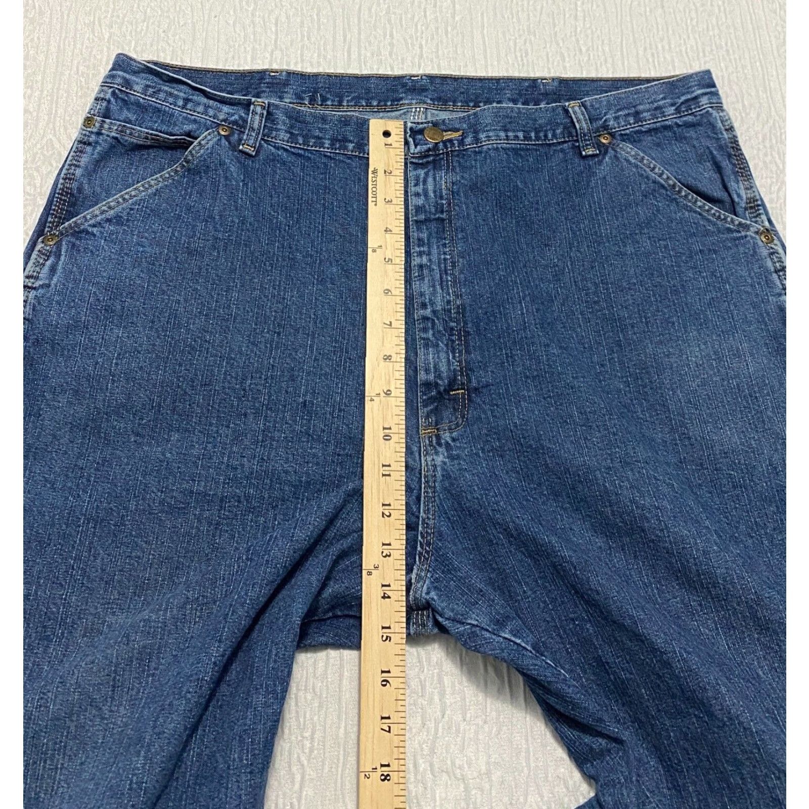 MILLY OLD MILL Jeans Mens Size 42×32 Blue Relaxed Straight Denim Cotton Size US 42 / EU 58 - 6 Thumbnail