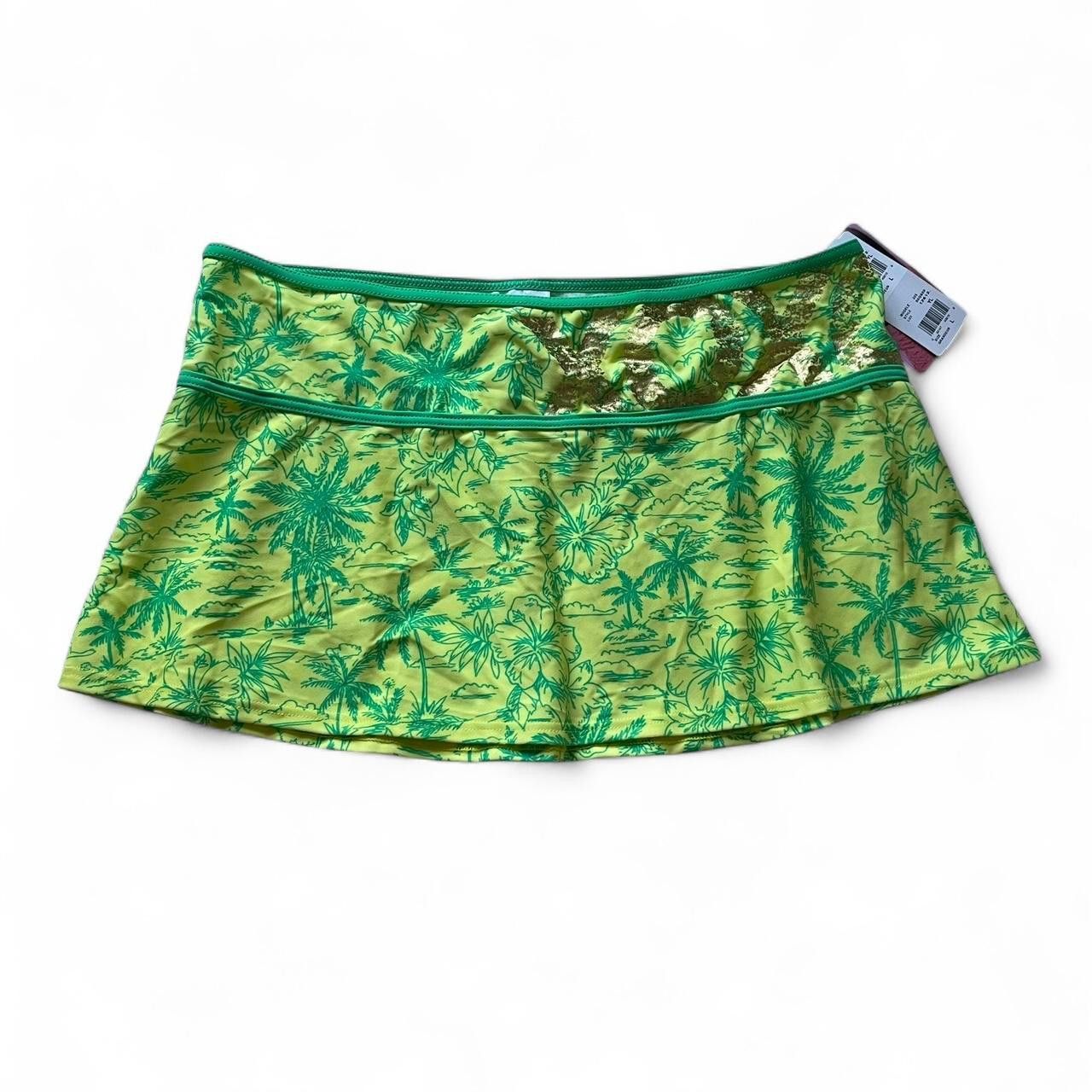 XOXO XOXO Green Mini Swim Skirt Size Large Size 31" - 1 Thumbnail