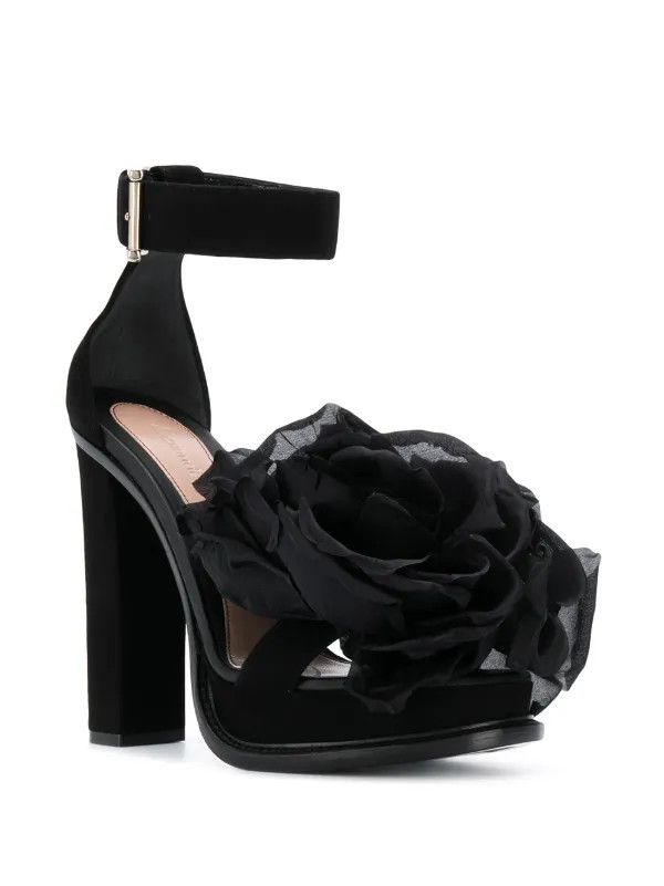 Alexander McQueen o1y0225 Sandals in Black Size US 6.5 / IT 36.5 - 2 Thumbnail