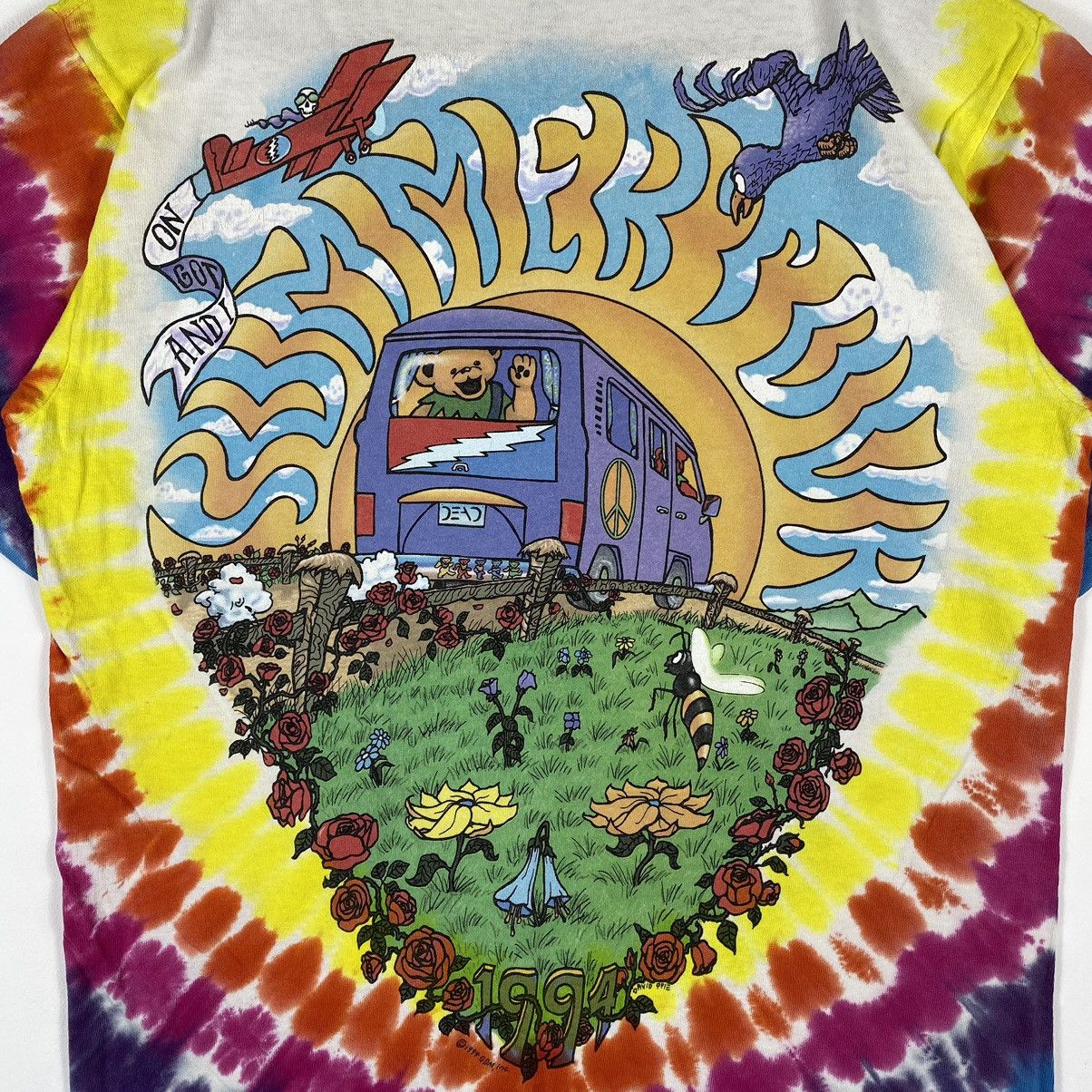 Band Tees VINTAGE 1994 GRATEFUL DEAD SUMMER TOUR LIQUID BLUE TEE Size US S / EU 44-46 / 1 - 9 Thumbnail