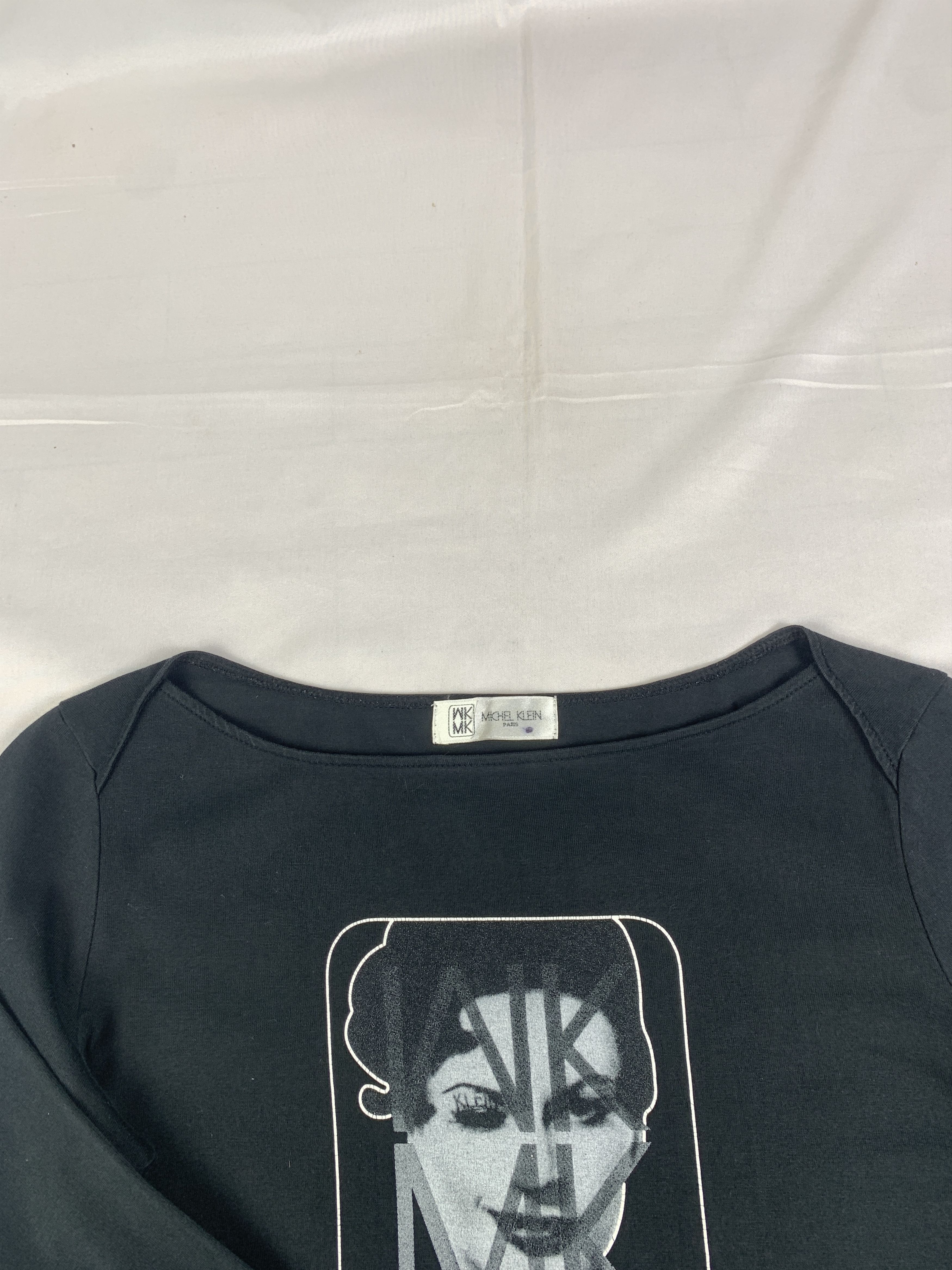 Michel Klein 2000s Michel Klein Black Girl Graphic Top (S to M) Size S / US 4 / IT 40 - 6 Thumbnail