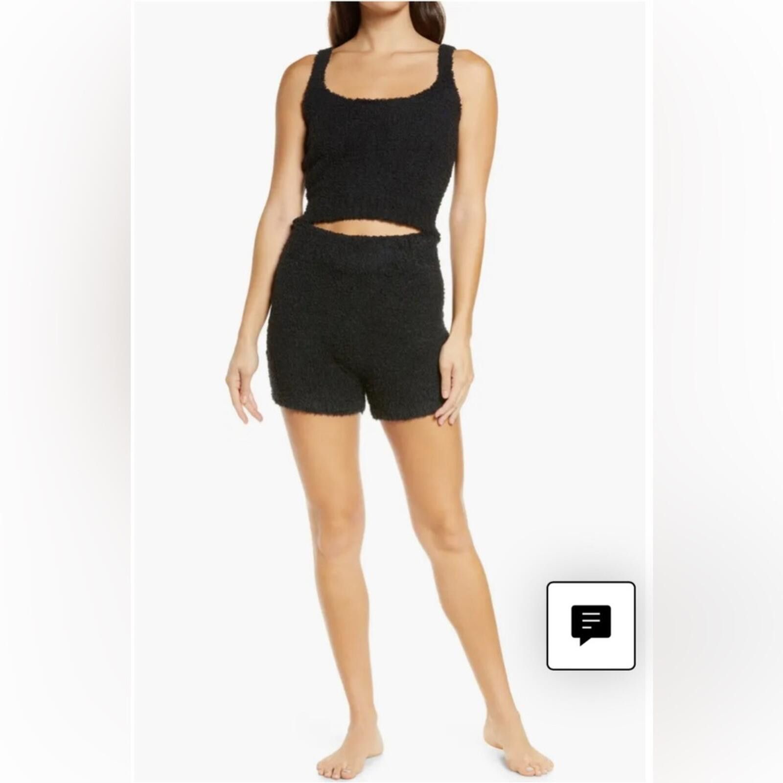 Swims SKIMS Black Cozy Knit Shorts Size 36" / US 14 / IT 50 - 1 Thumbnail