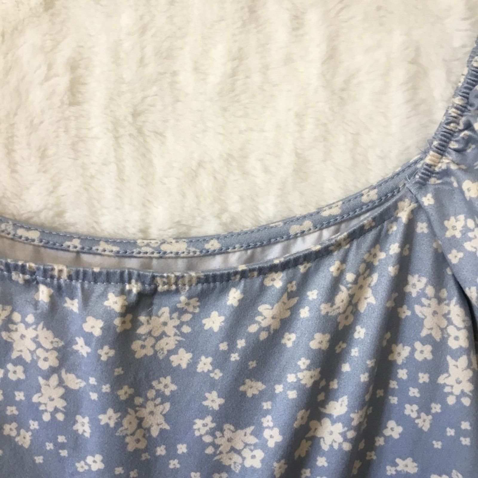 Other Altar'd State Blue Floral Short Sleeve Dress Size L / US 10 / IT 46 - 9 Thumbnail