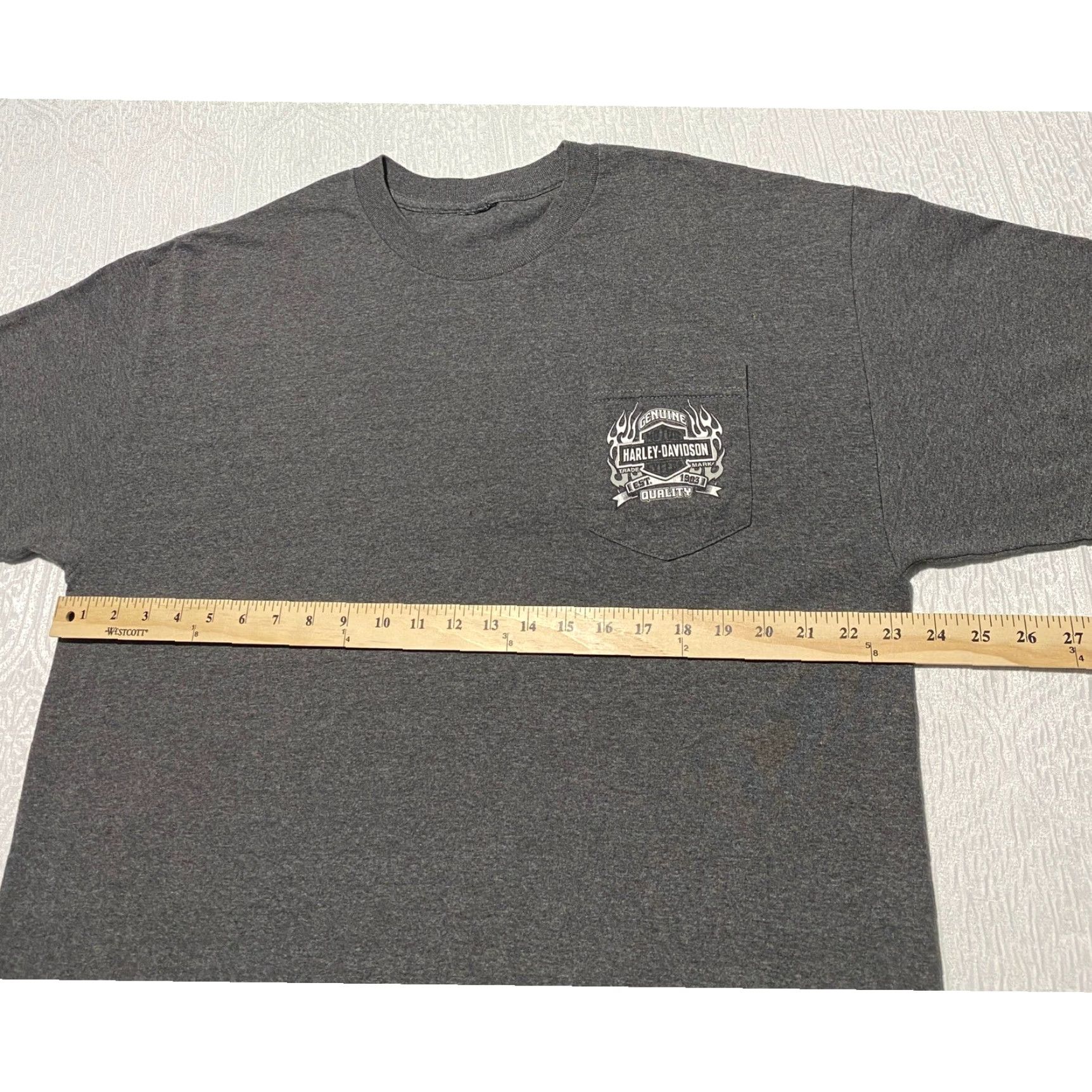 Harley Davidson Harley-Davidson Graphic T-Shirt Joliet Illinois Charcoal Gray Mens XL Crew Neck Short Sleeve Logo Jersey Cotton USA Graphic Print Size US XL / EU 56 / 4 - 6 Thumbnail