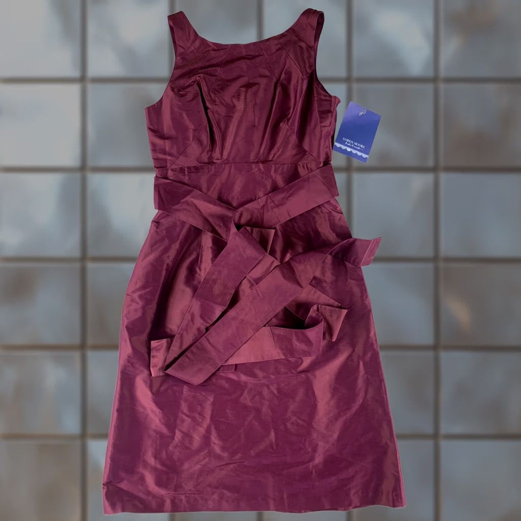 MooRER COREN MOORE BRIDES & MAIDS DRESS Womens Size 2 Burgundy Made in USA A-Line Sleeveless Long Dress Size XS / US 0-2 / IT 36-38 - 1 Thumbnail