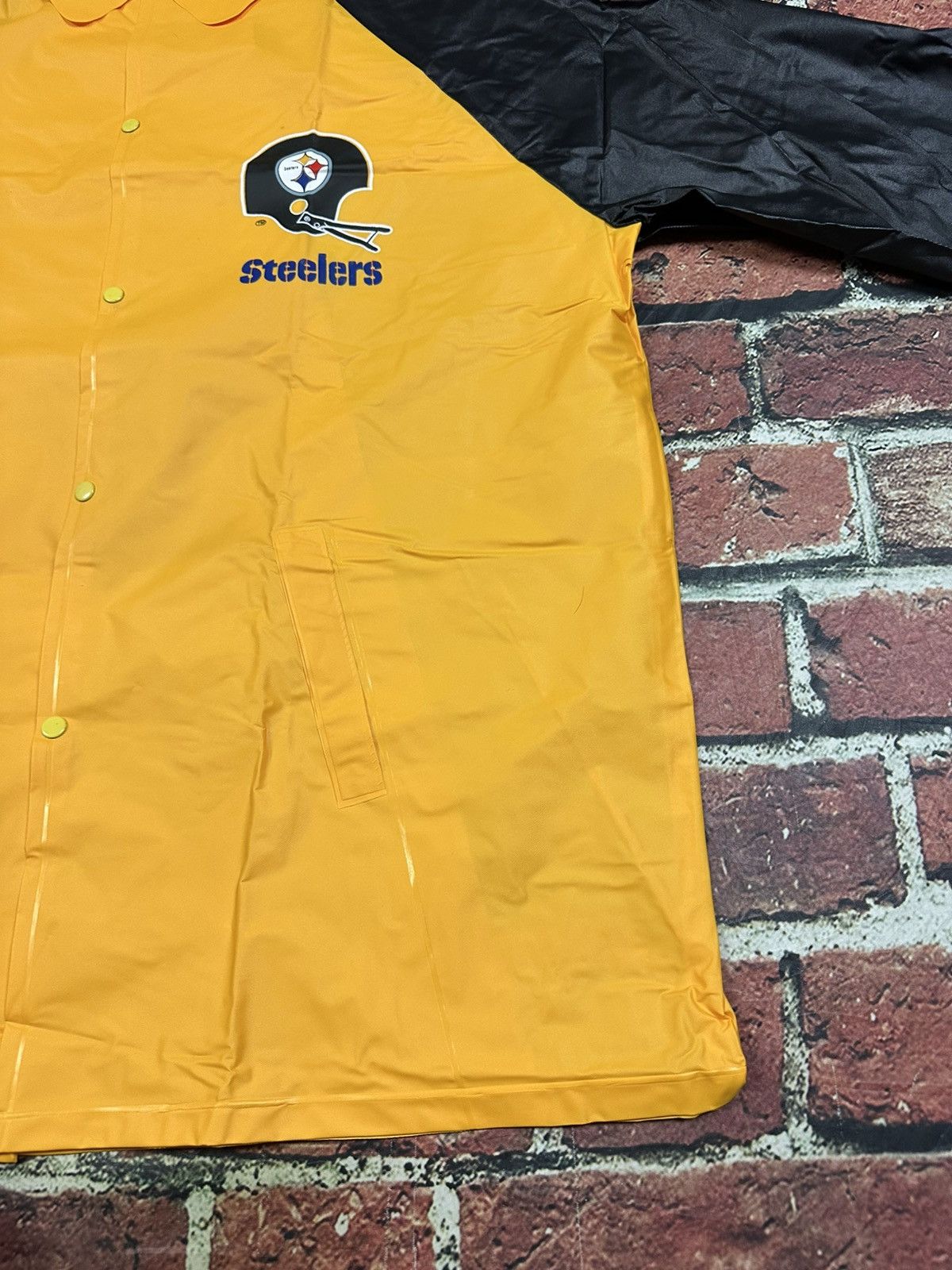 NFL Vintage 70s/80s Sears Pittsburgh Steelers Vinyl Rain Coat Size US XL / EU 56 / 4 - 7 Thumbnail