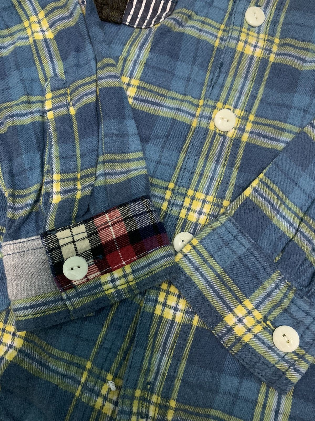Junya Watanabe 💥Issey Miyake Sashiko Patchwork Button Shirt Size M / US 6-8 / IT 42-44 - 4 Thumbnail
