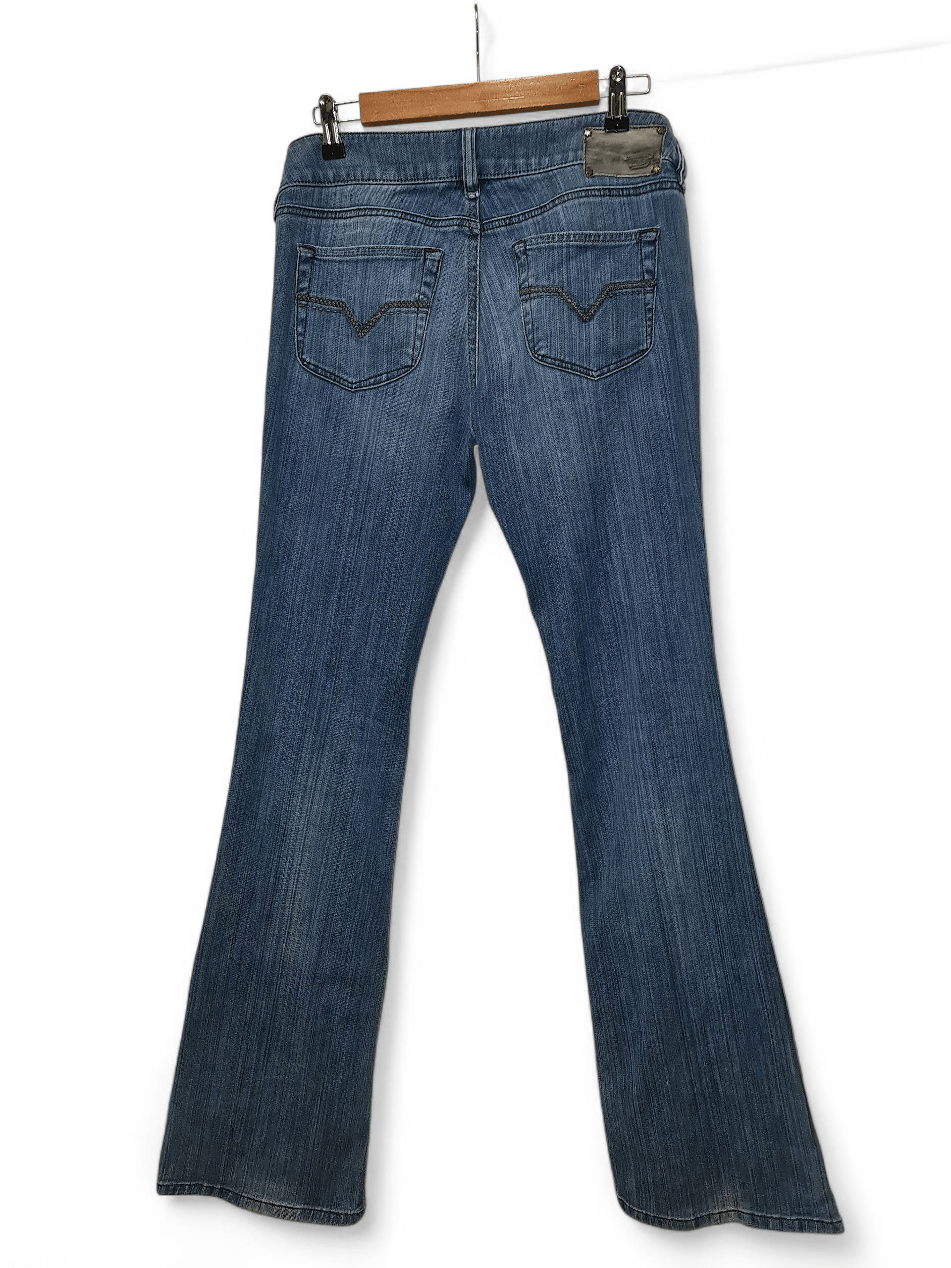 Diesel Vintage Diesel Flared Y2K Low-Rise Bootcut Washed Denim Size 30" / US 8 / IT 44 - 7 Thumbnail