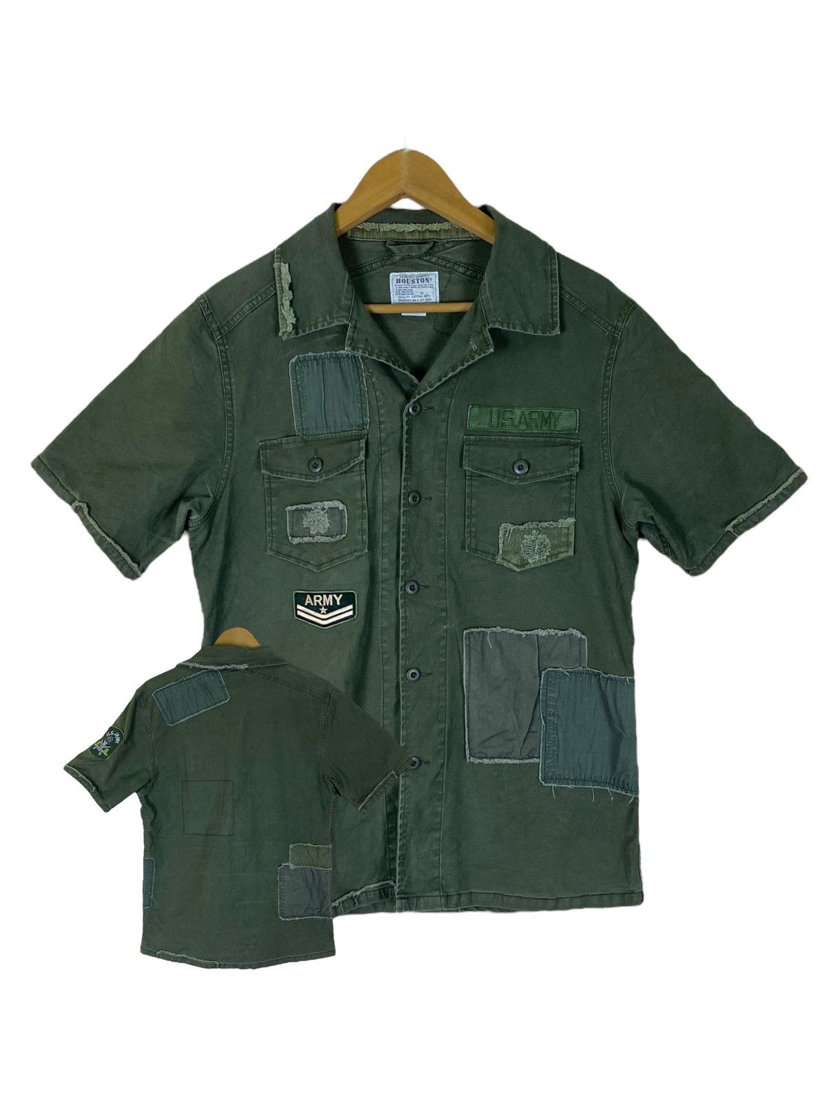 Hysteric Glamour × Japanese Brand Japanese Brand Houston Button Up Patchwork Hysteric SS Shirt Size US L / EU 52-54 / 3 - 1 Thumbnail