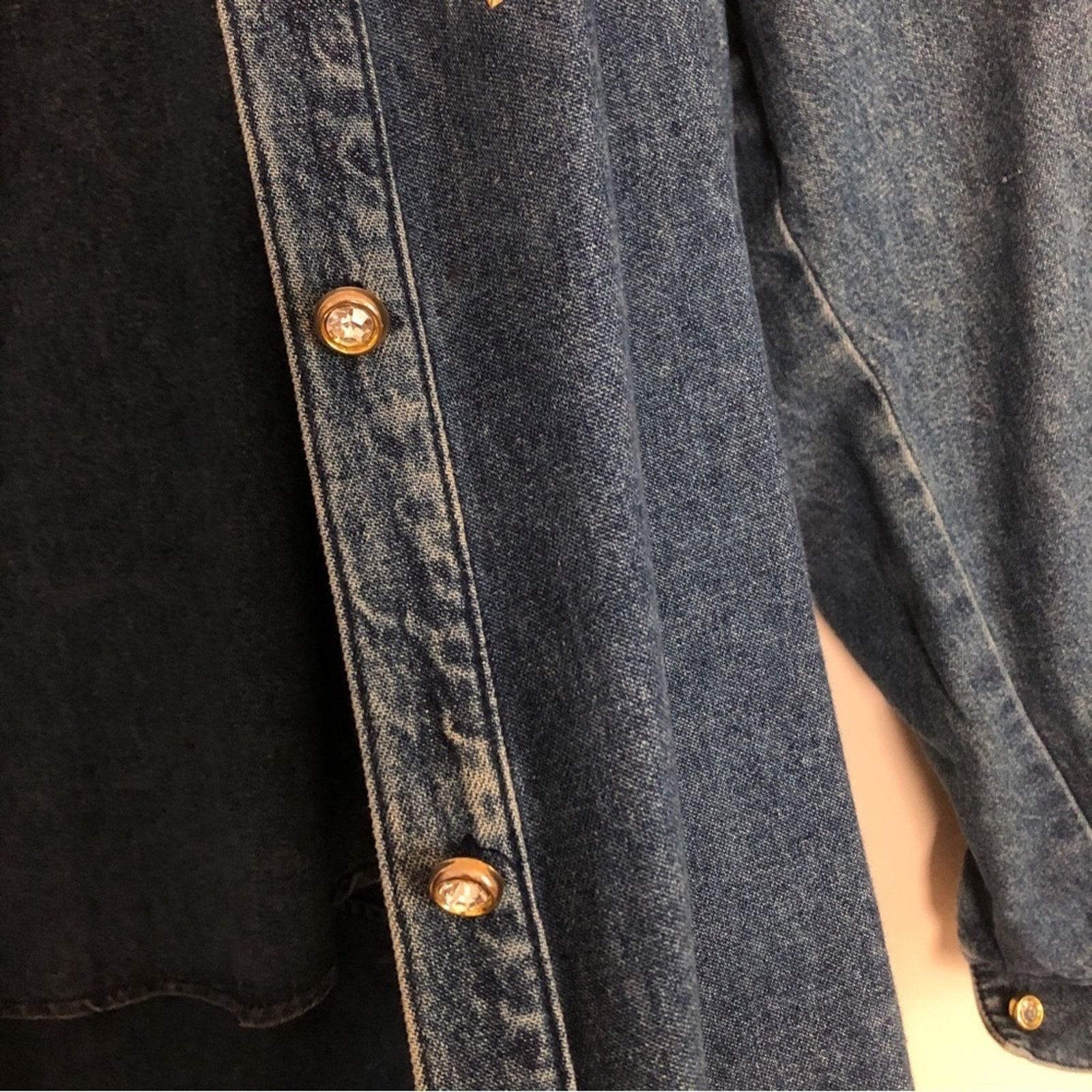 Other City Girl Sport Denim Bead Three Piece Skirt Top Jacket Set Size L / US 10 / IT 46 - 9 Thumbnail
