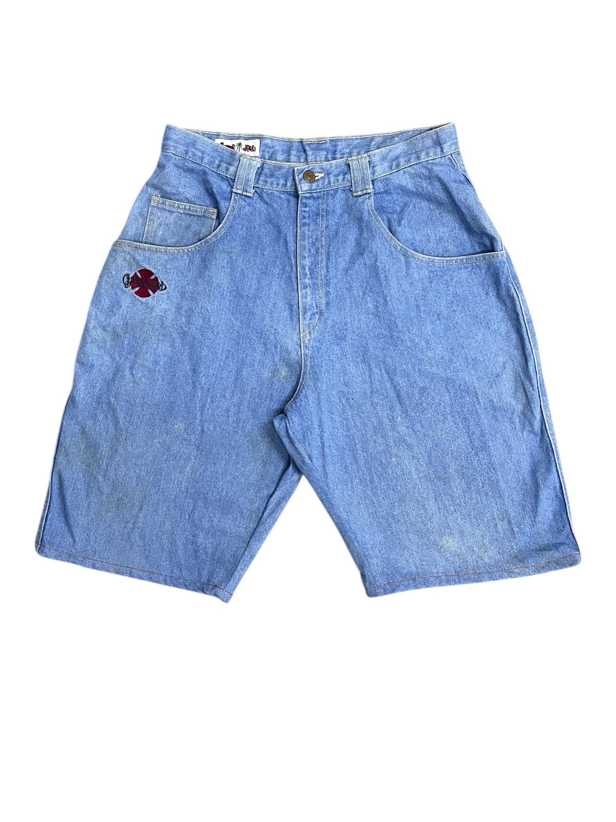 Rap Tees × Vintage Vintage Cypress Hill Emboidery Baggy Denim Jorts Pants Size US 32 / EU 48 - 1 Thumbnail