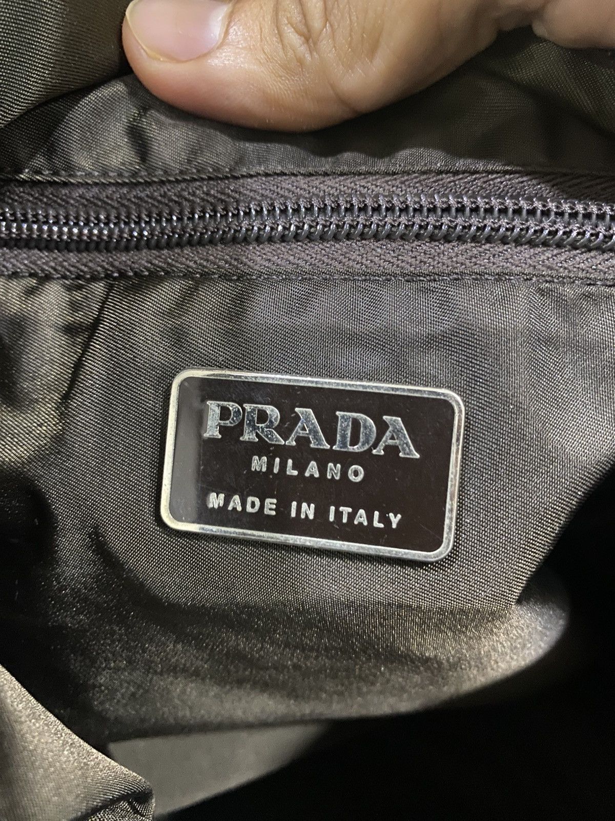 Prada Prada Tessuto Pocono Square Nylon Shoulder Bag Green Size ONE SIZE - 20 Thumbnail