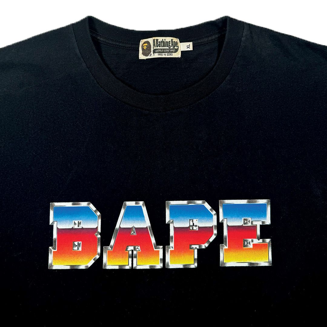 Bape Bape - Metalic Spellout Tee - Black - XL Size US XL / EU 56 / 4 - 3 Thumbnail