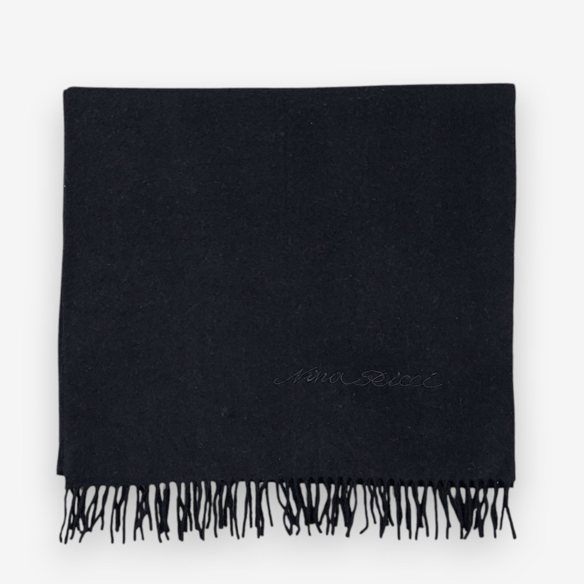 Nina Ricci Vintage Nina Ricci Scarf Muffler Wool Winter Fringe Scarves Size ONE SIZE - 2 Thumbnail