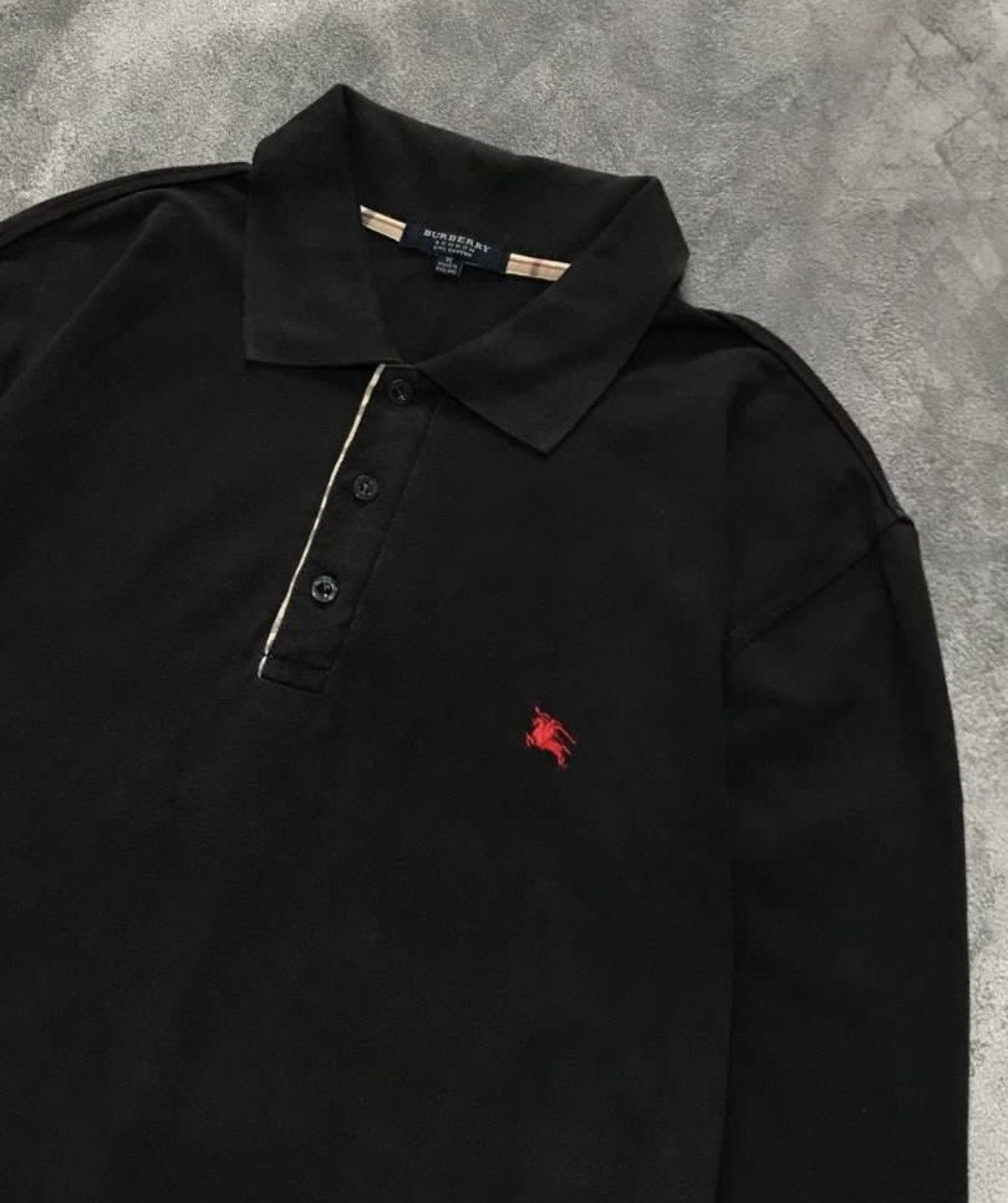 Burberry × Vintage Vintage 90s Burberry London Rugby Polos Size US M / EU 48-50 / 2 - 2 Thumbnail