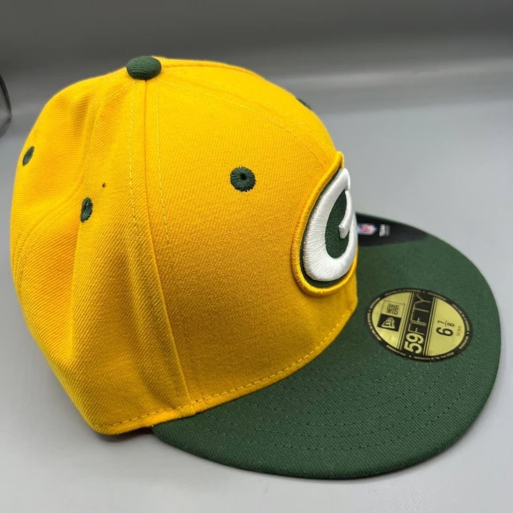 New Era Green Bay Packers Hat Men 6 7/8 59Fifty New Era Fitted Cap Size ONE SIZE - 3 Thumbnail