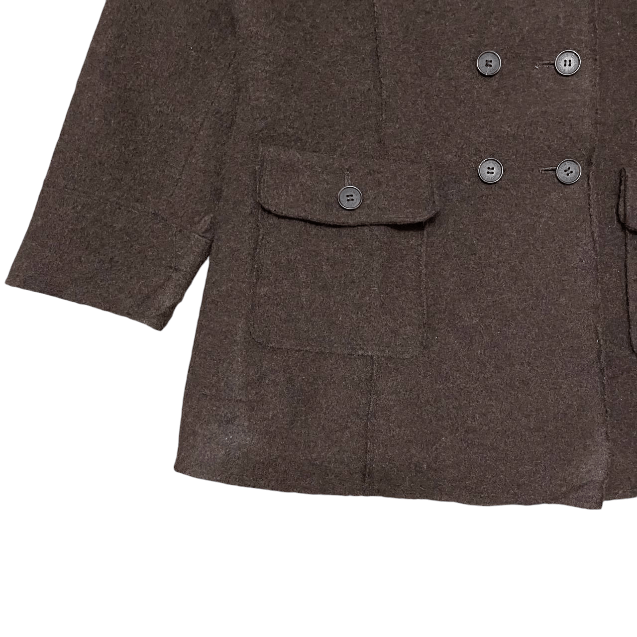 Givenchy Vintage Givenchy Boutiques Wool Coat Brown Size M / US 6-8 / IT 42-44 - 3 Thumbnail
