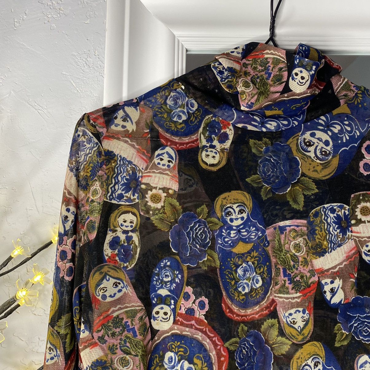 Vintage VINTAGE POIS ITALY DESIGNER MATRESHKA MESH LONG SLEEVE Size S / US 4 / IT 40 - 2 Thumbnail