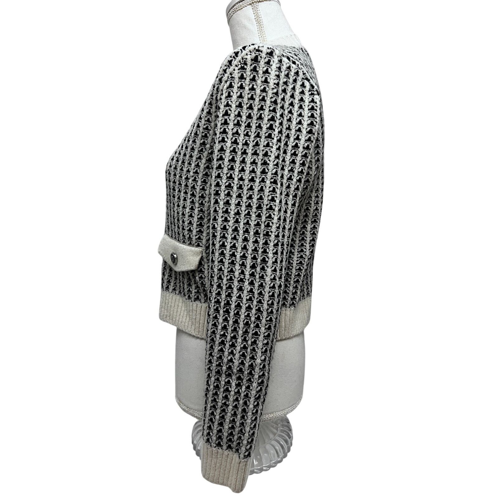 Maje Maje Vintage Wool Striped Button Up Sweater Cardigan XS Size XS / US 0-2 / IT 36-38 - 4 Thumbnail