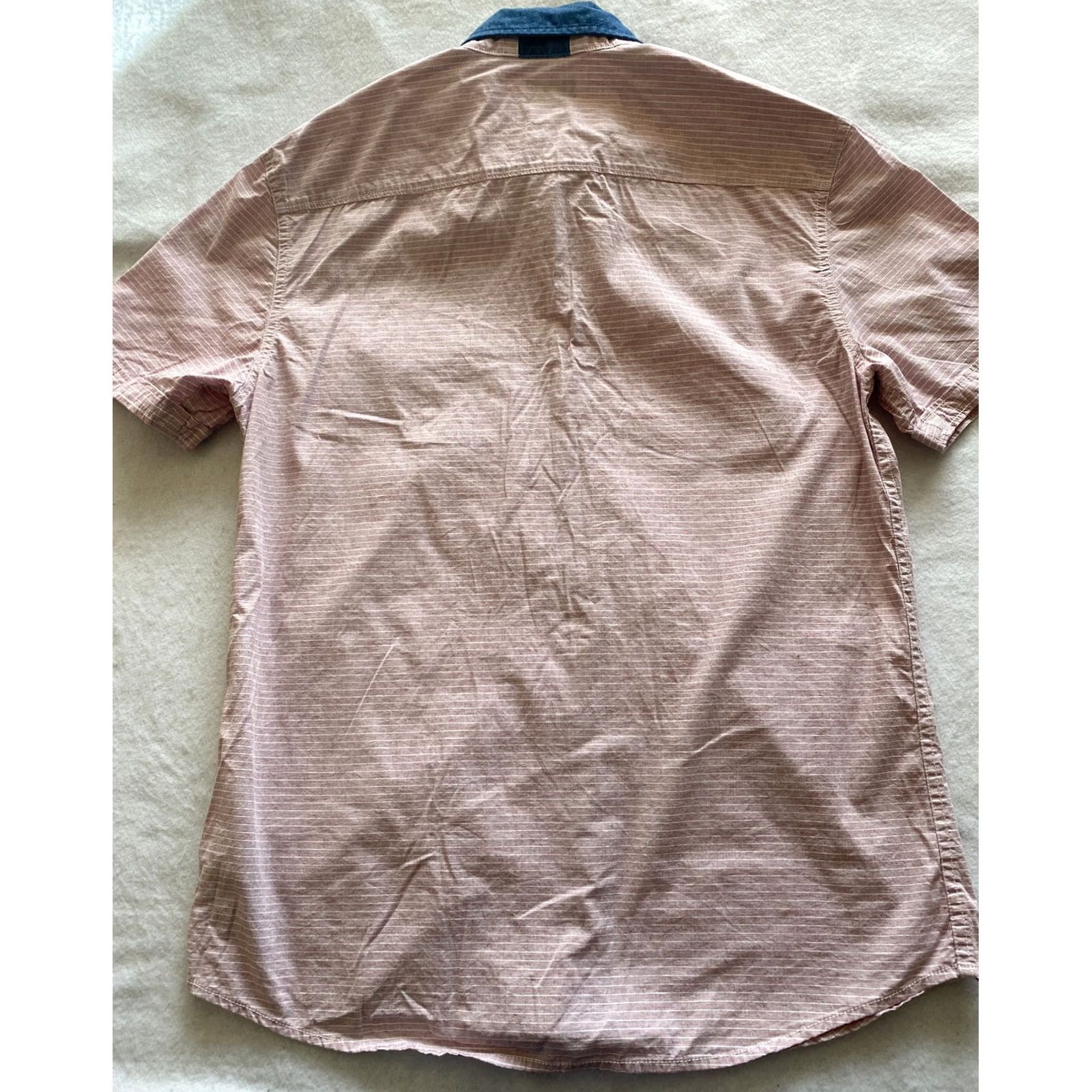 Pinko Buffalo Button Shirt Men’s M Pink Short Sleeve Solid Button-Up Casual Formal Caps Pattern Collared Size US M / EU 48-50 / 2 - 5 Thumbnail