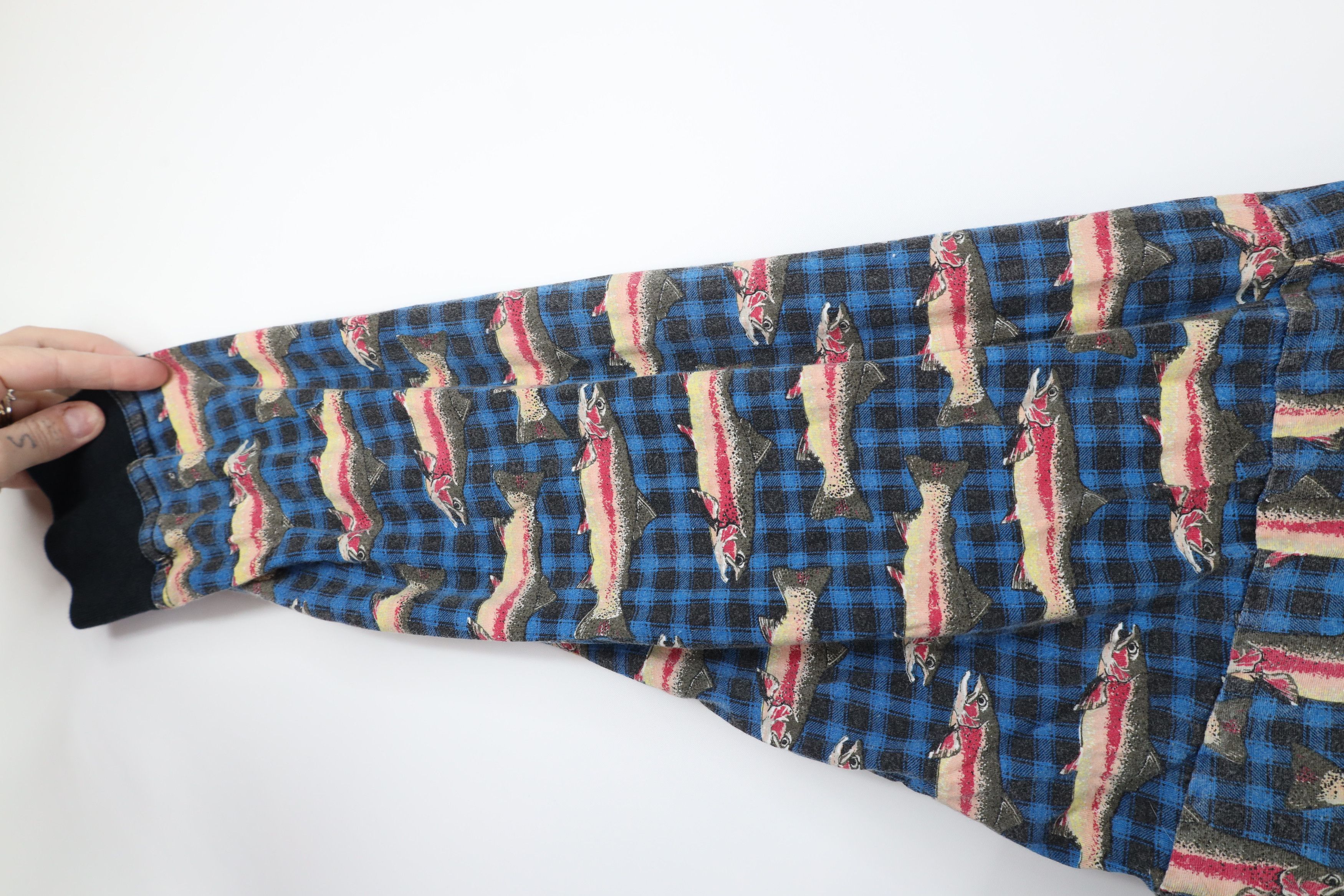 Vintage Vintage 90s Streetwear All Over Print Collared Sleep Shirt Size US M / EU 48-50 / 2 - 7 Thumbnail